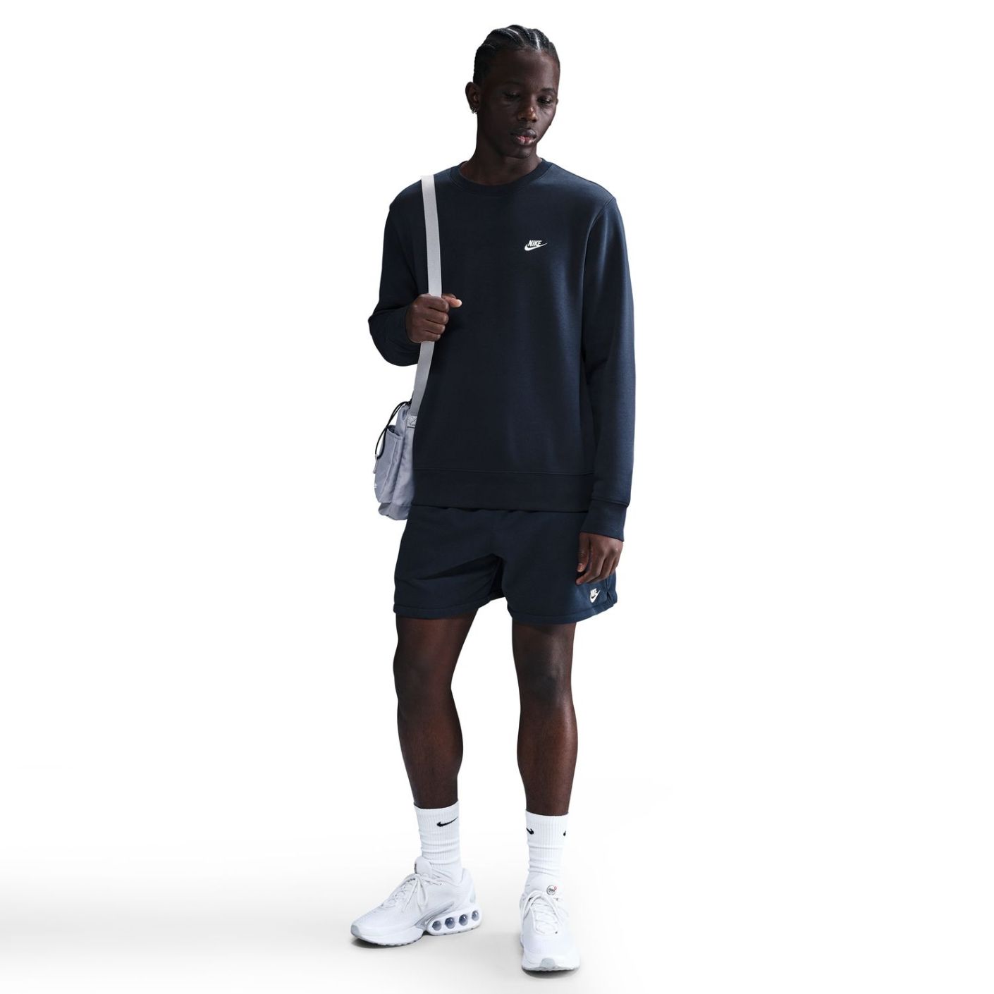 Nike Men's Club Obsidian/White Crewneck Sweatshirt