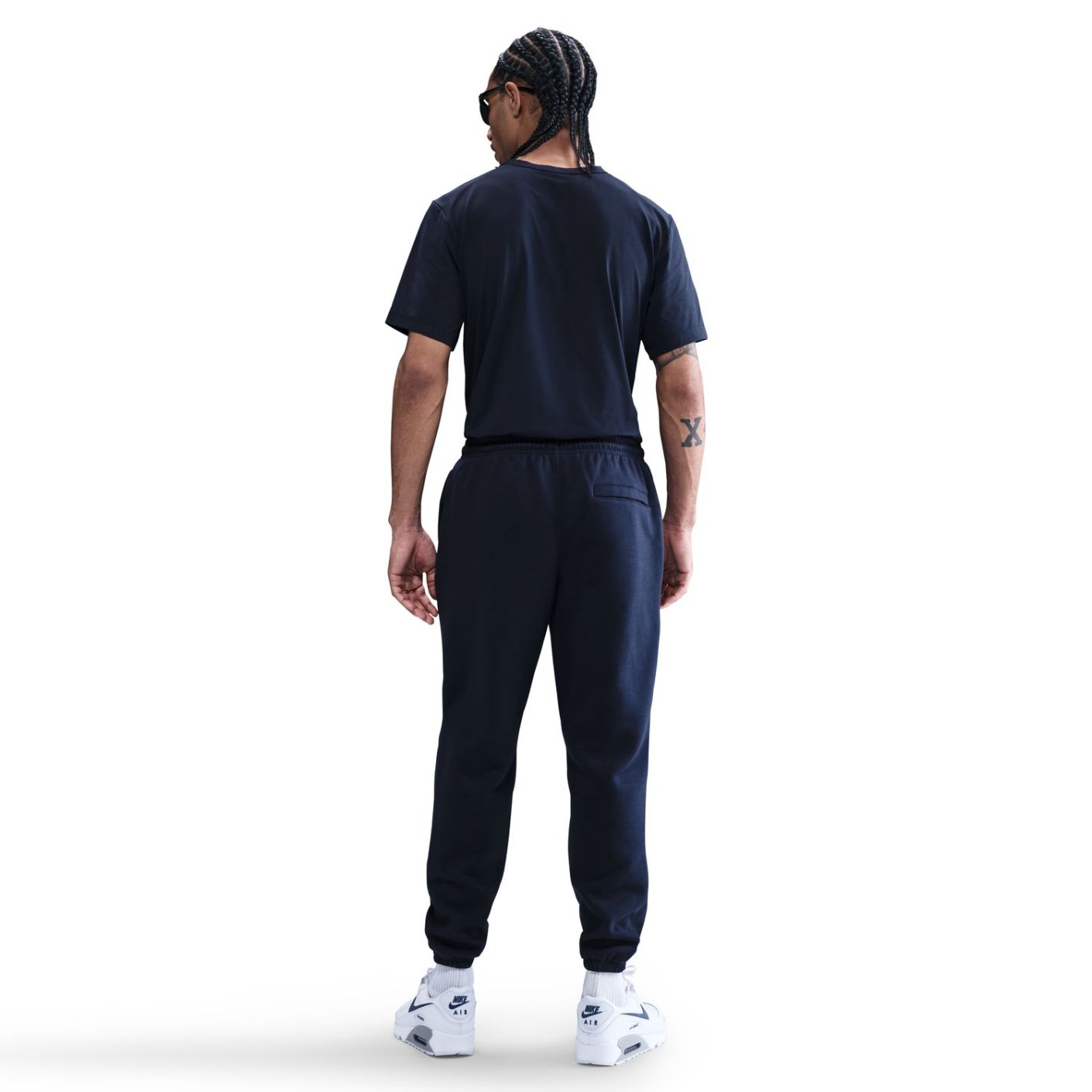 Nike Cuffed Brushed Fleece Pants Obsidian/White for Men