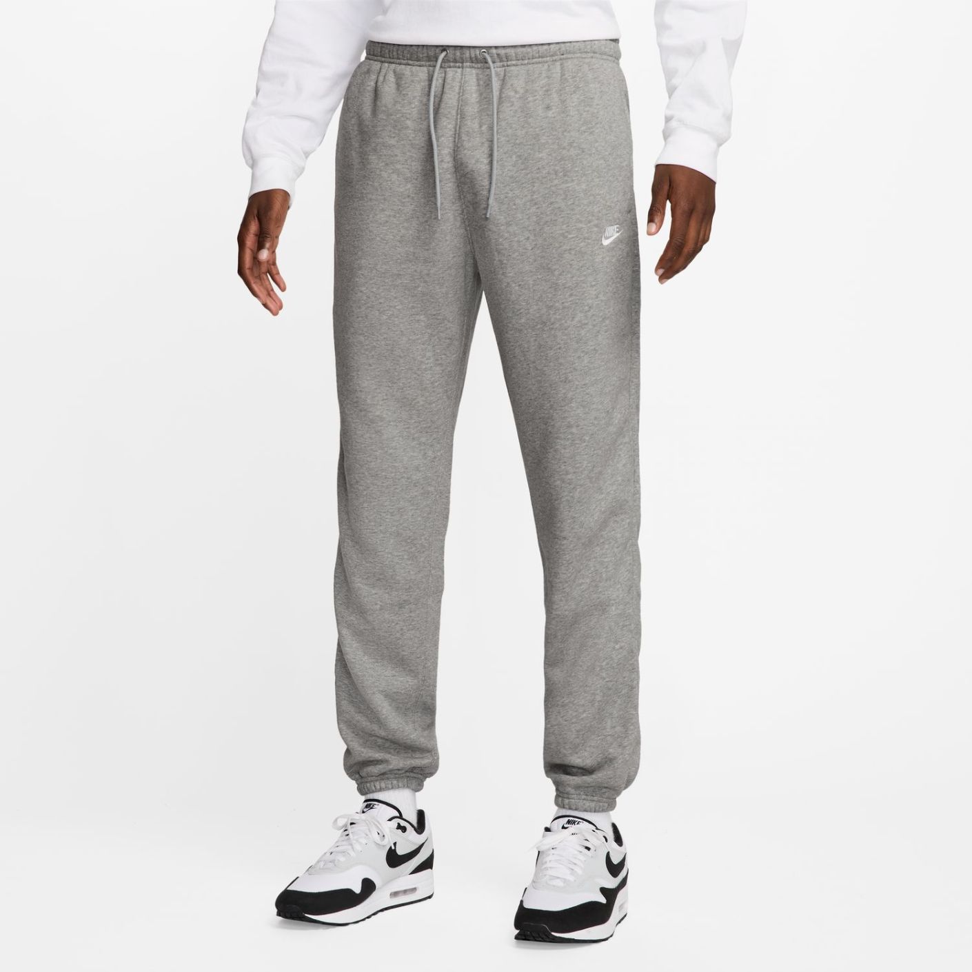 Nike Cuffed Brushed Fleece Pants Dk Grey Heather/Smoke Grey/White for Men