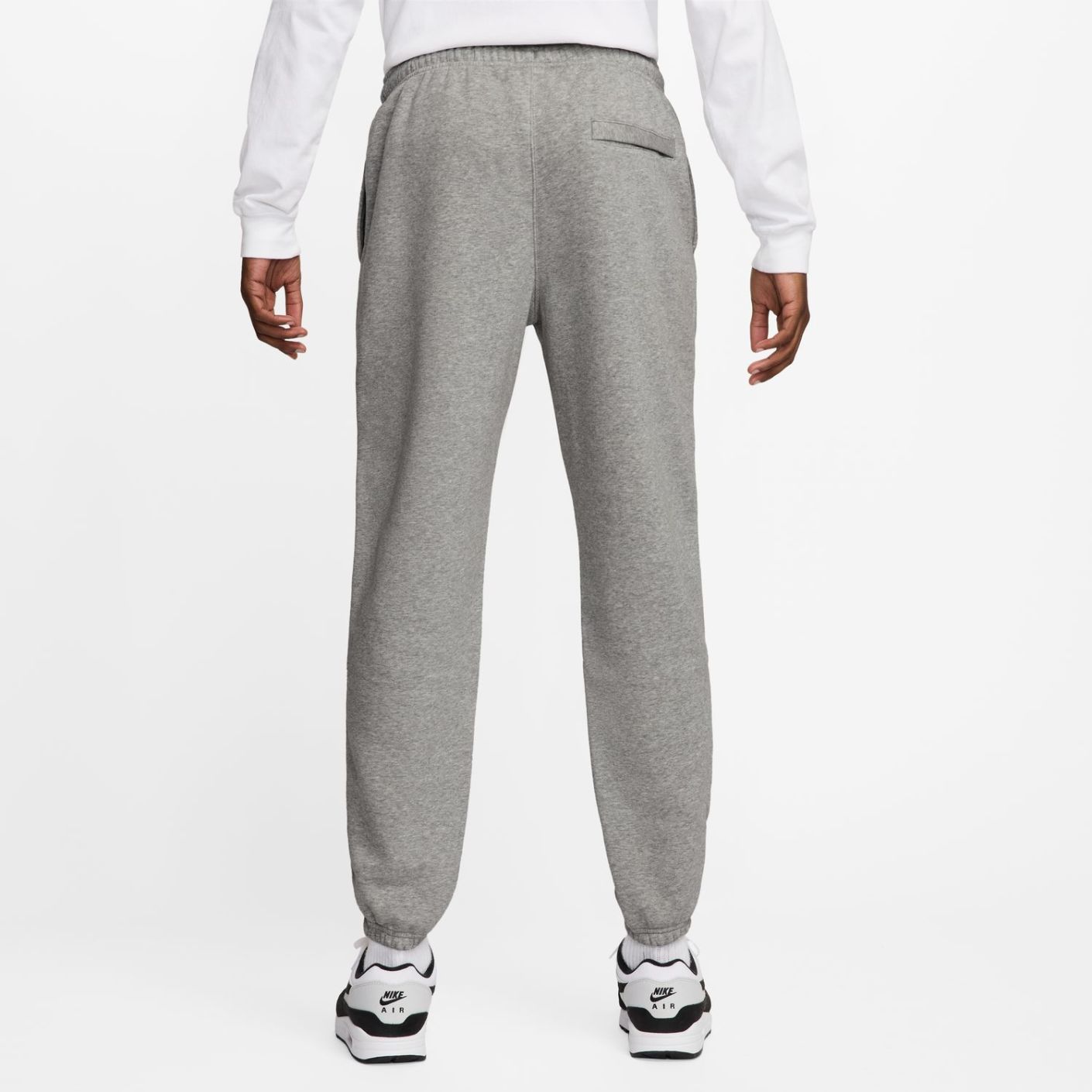 Nike Pantaloni Cuffed Brushed Dk Grey Heather/Smoke Grey/White da Uomo