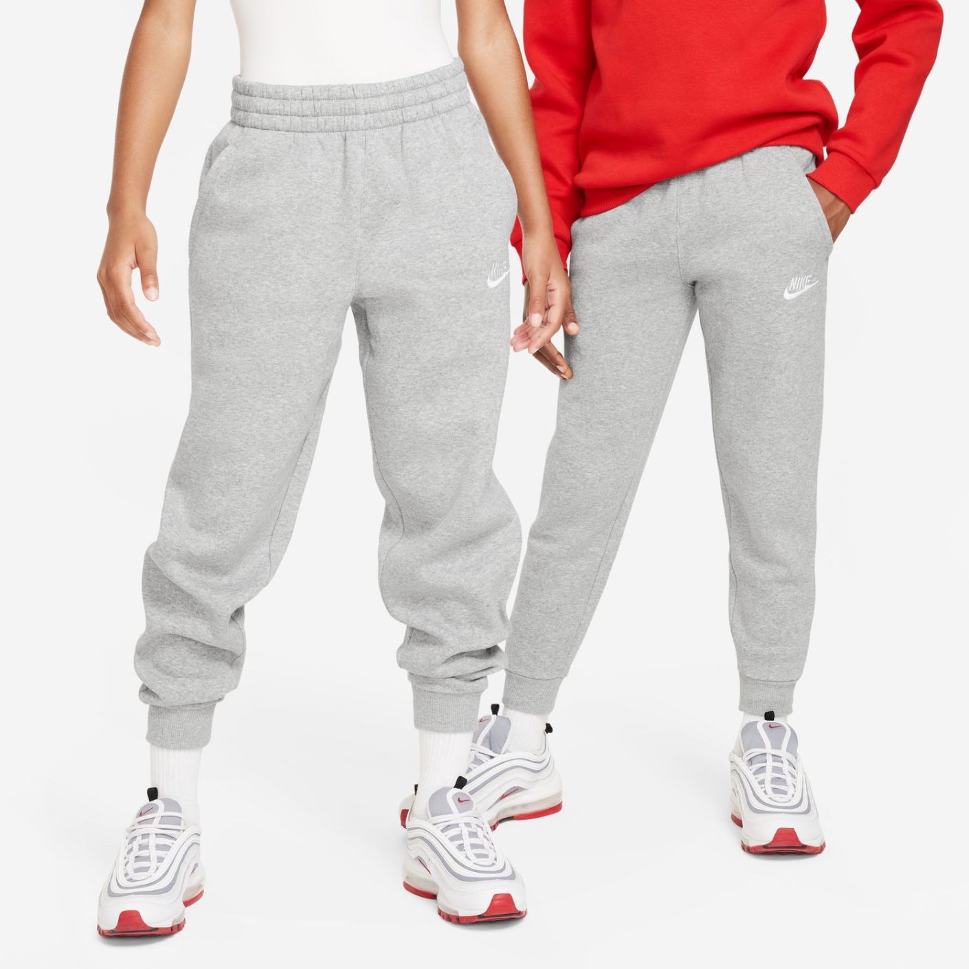 Nike Jogger Club Fleece Junior Dk Grey Heather/White