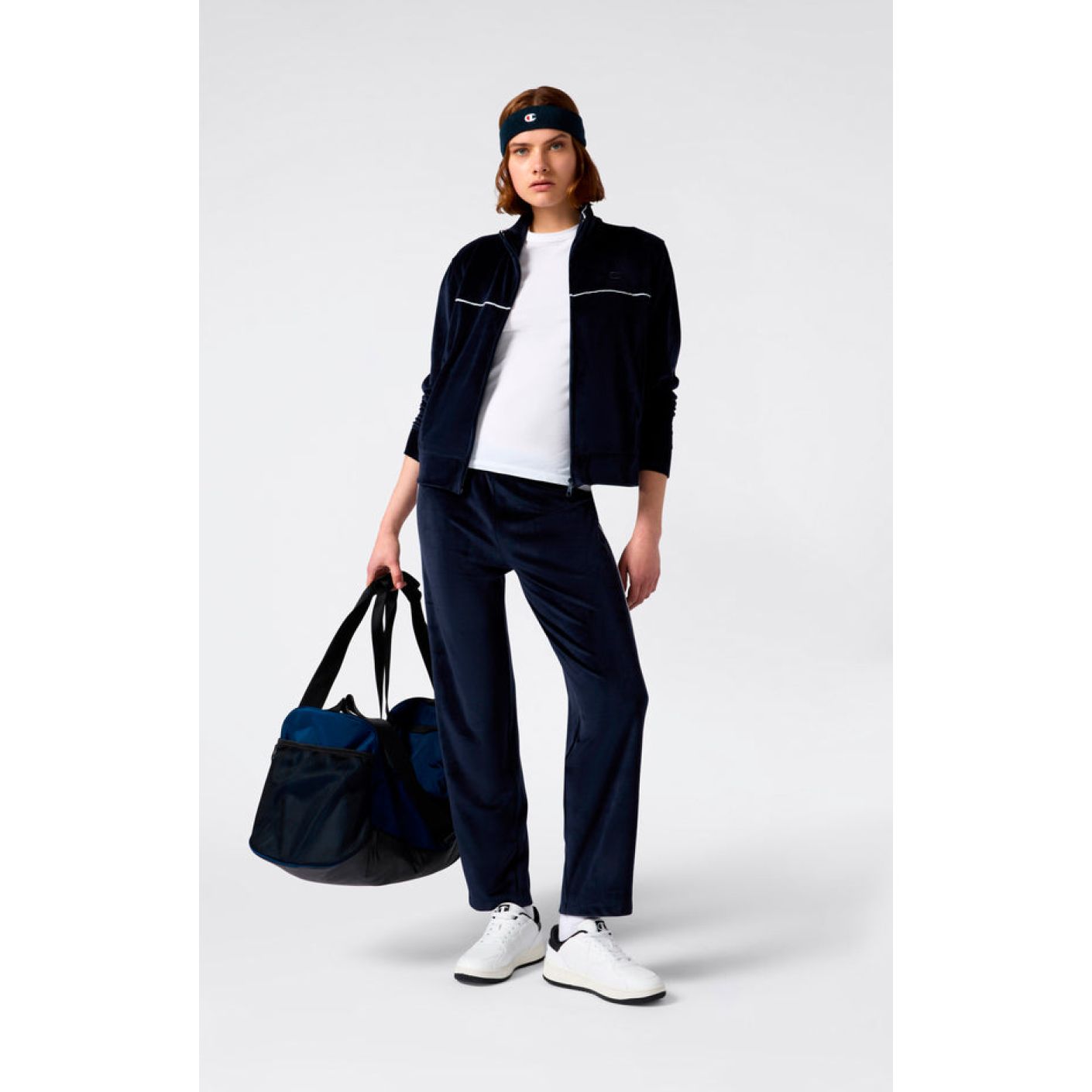 Champion FullZip Tracksuit Navy Blue for Women