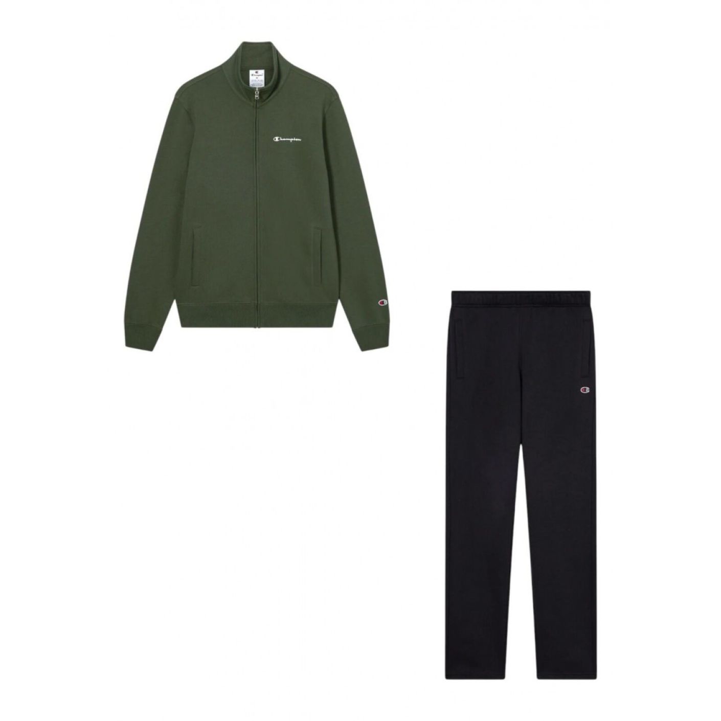 Champion Tuta Full Zip Verde da Uomo