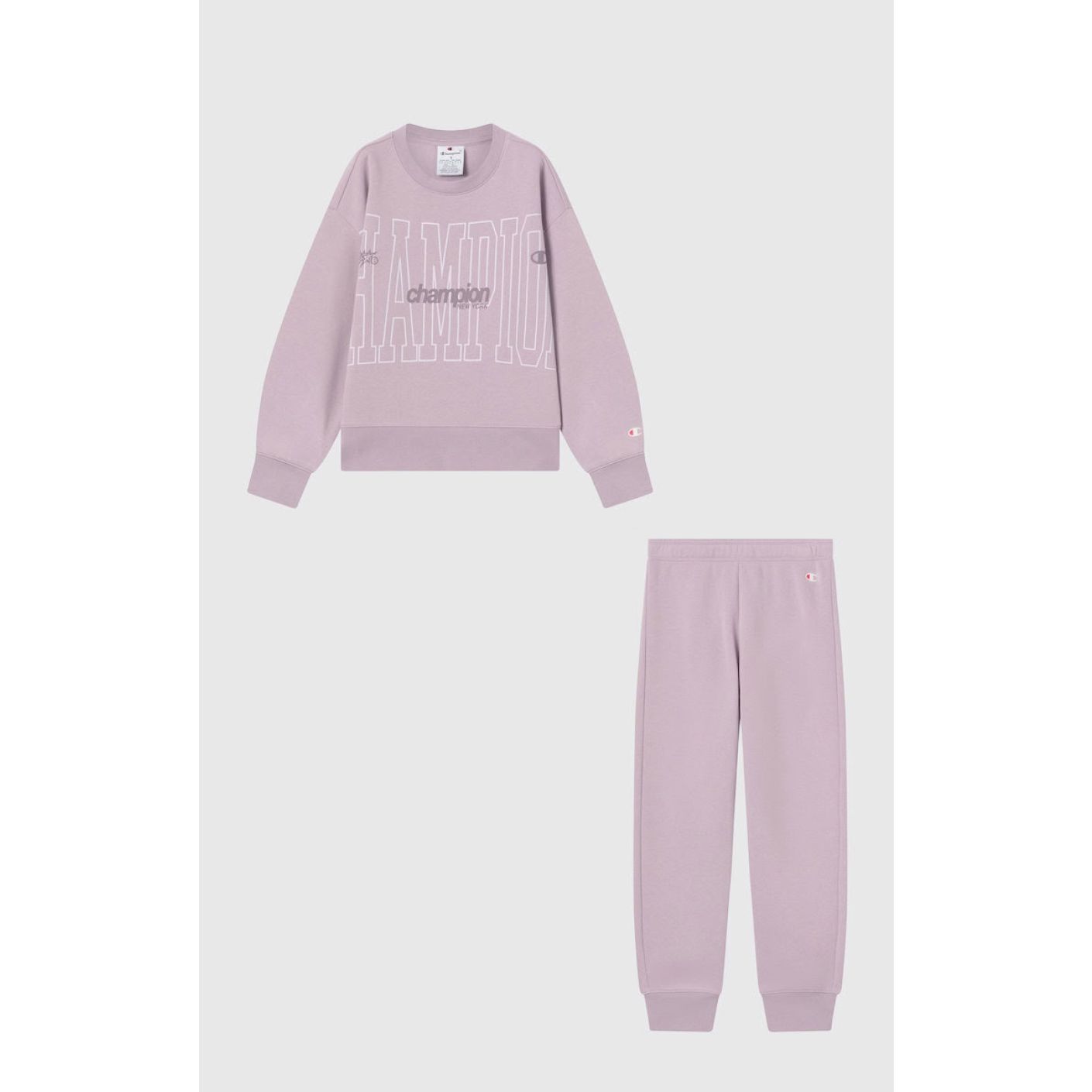 Champion Tuta con stampa Viola da  Bambina