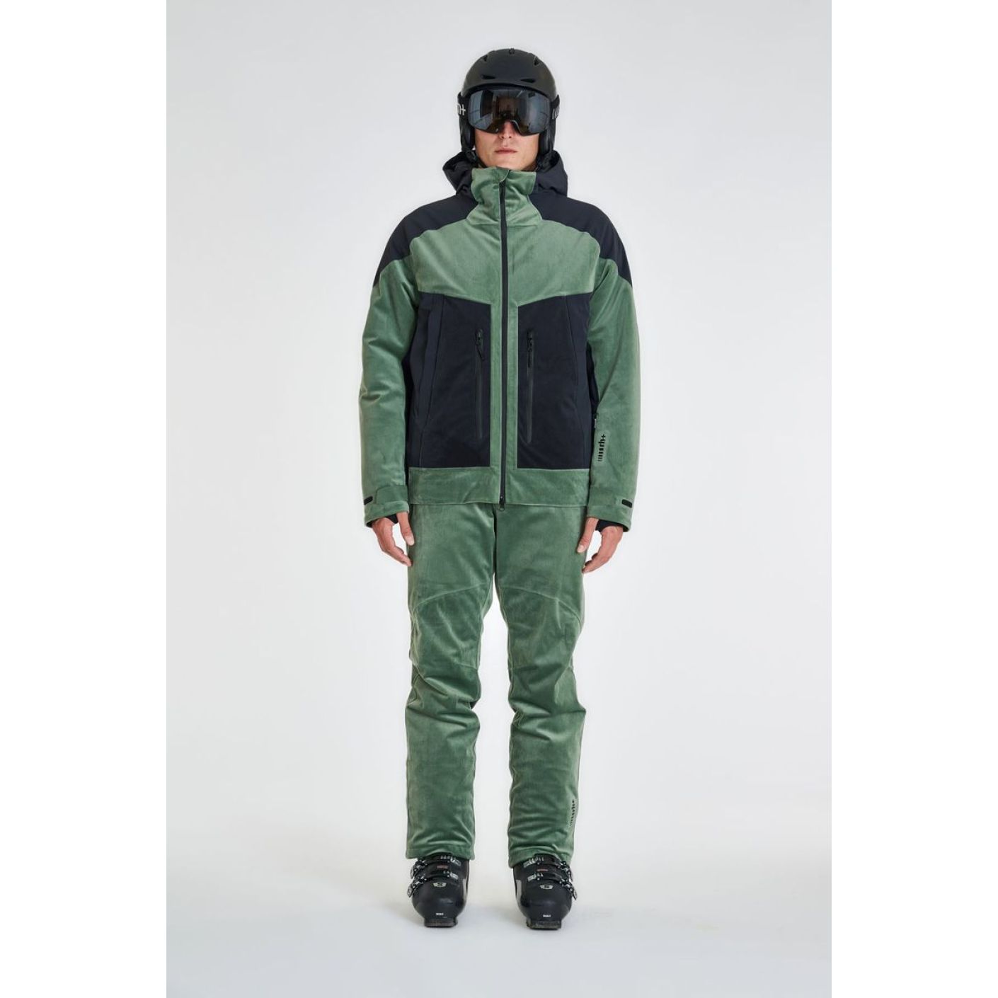 Zero RH+ Giacca Bimateric Velvet Green/Black da Uomo