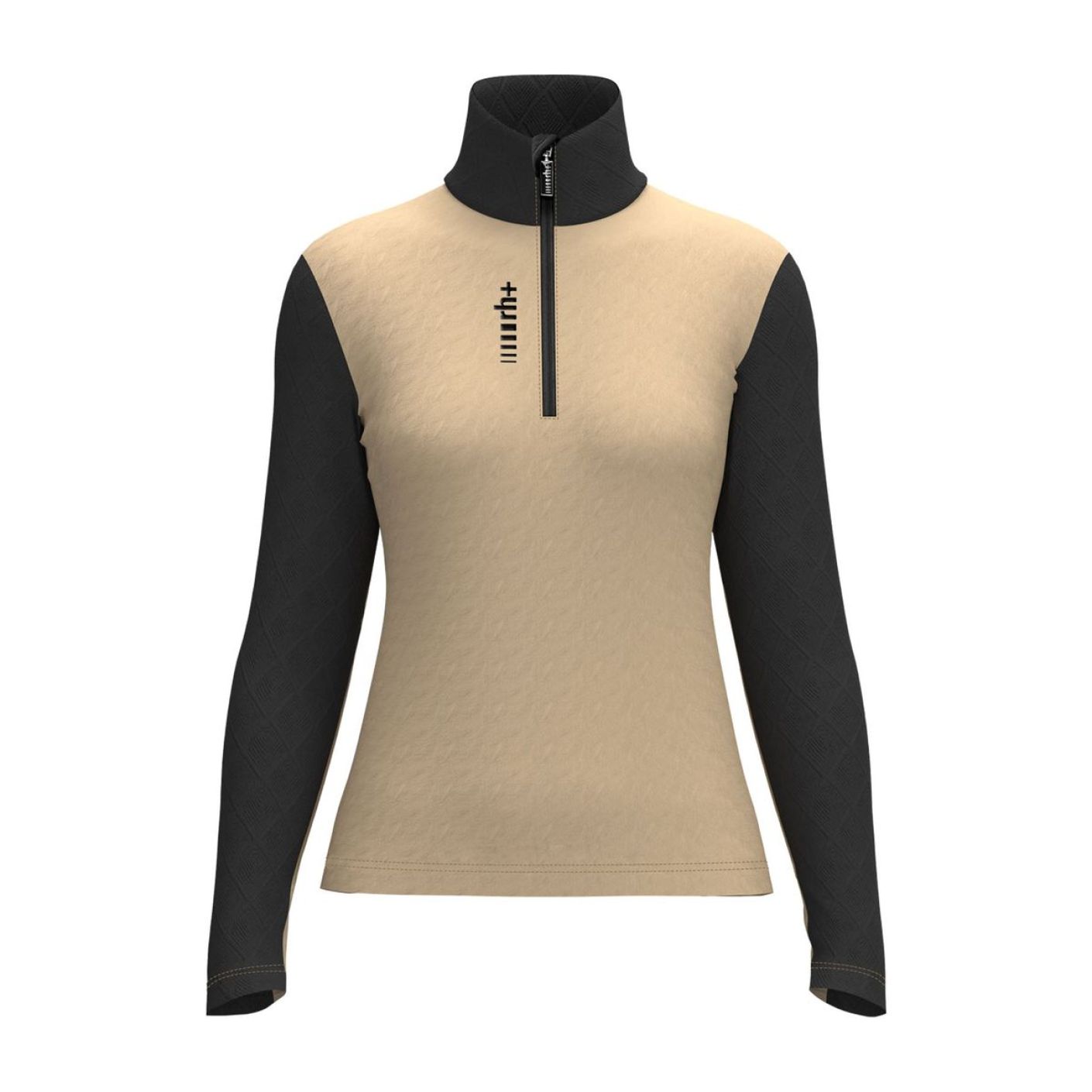 Zero RH+ Twist Half Zip Beige/Black Women's Top