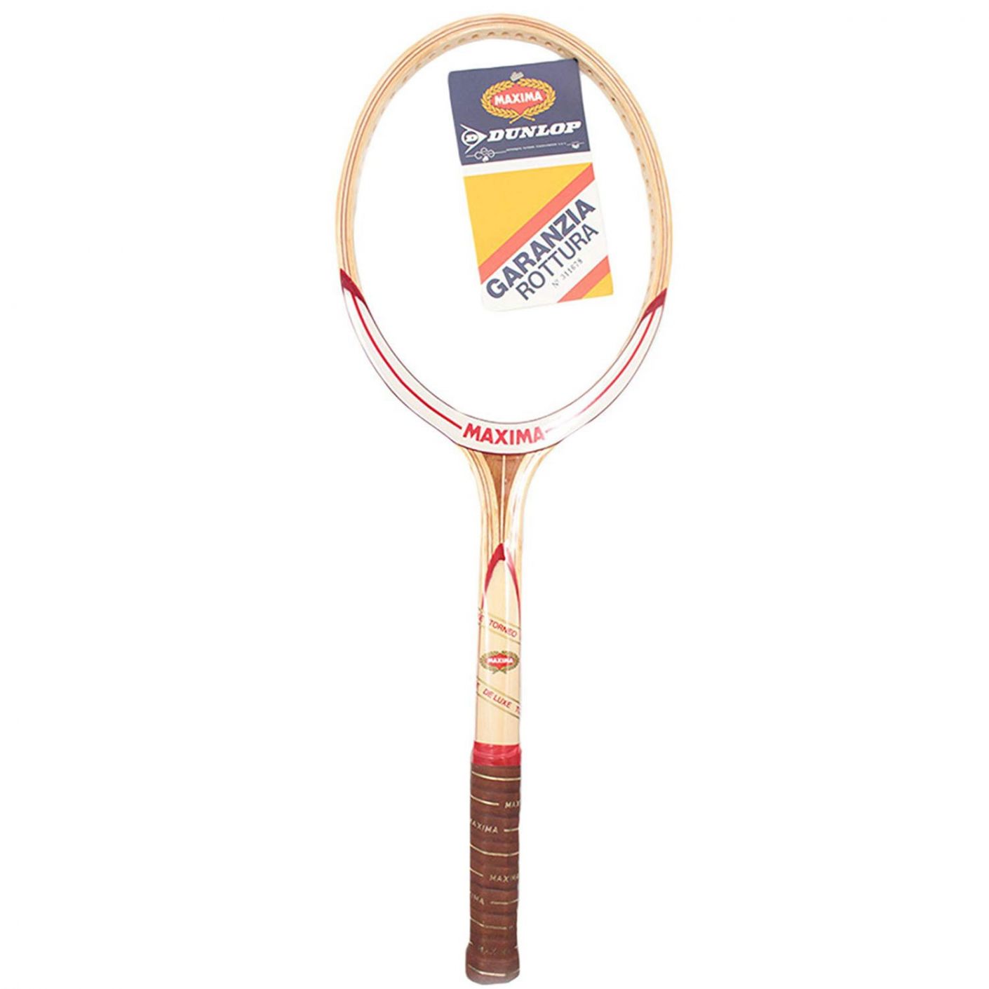 Maxima Torneo Deluxe White Vintage Wooden Racket