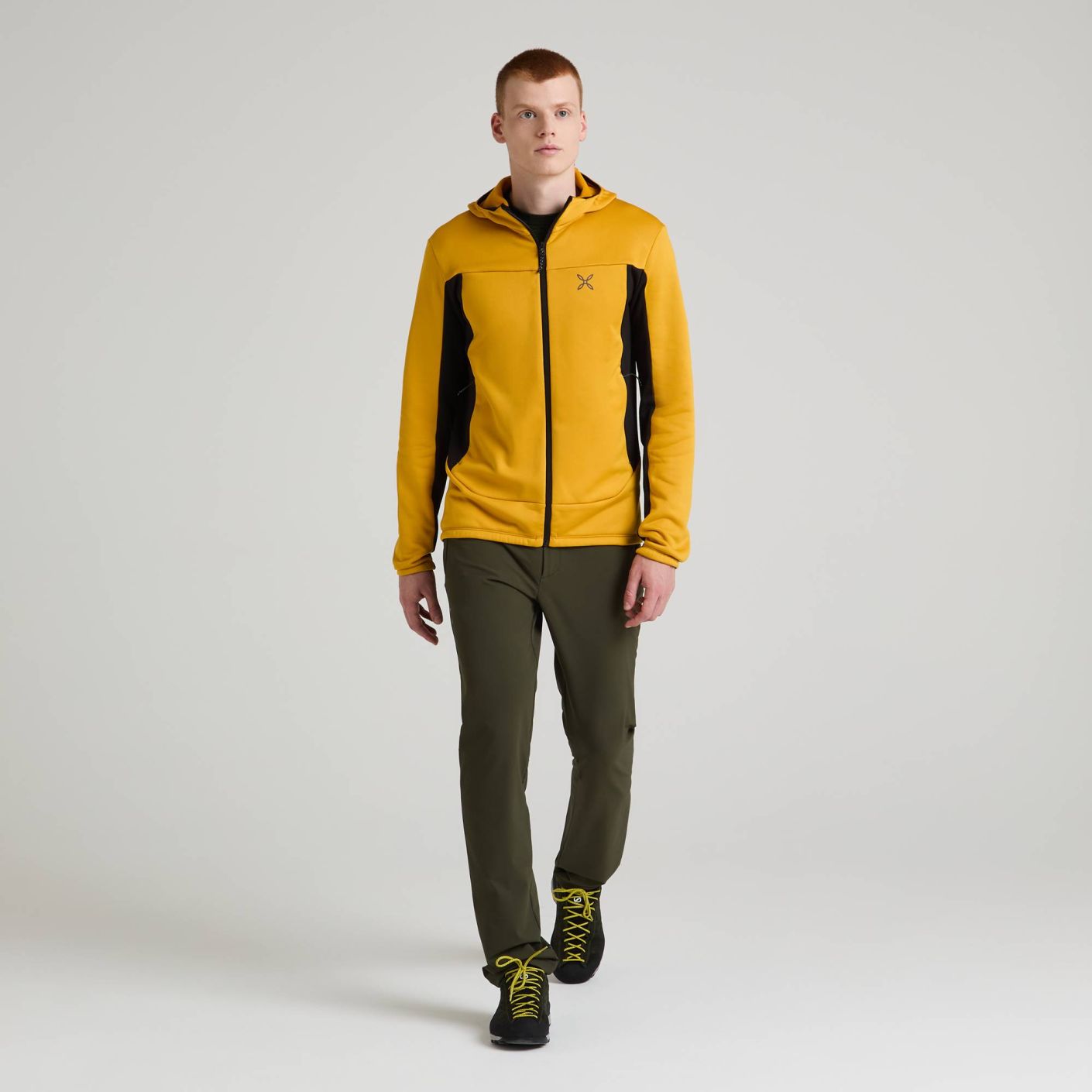 Montura Maglia Pulse Hooded Mustard da Uomo