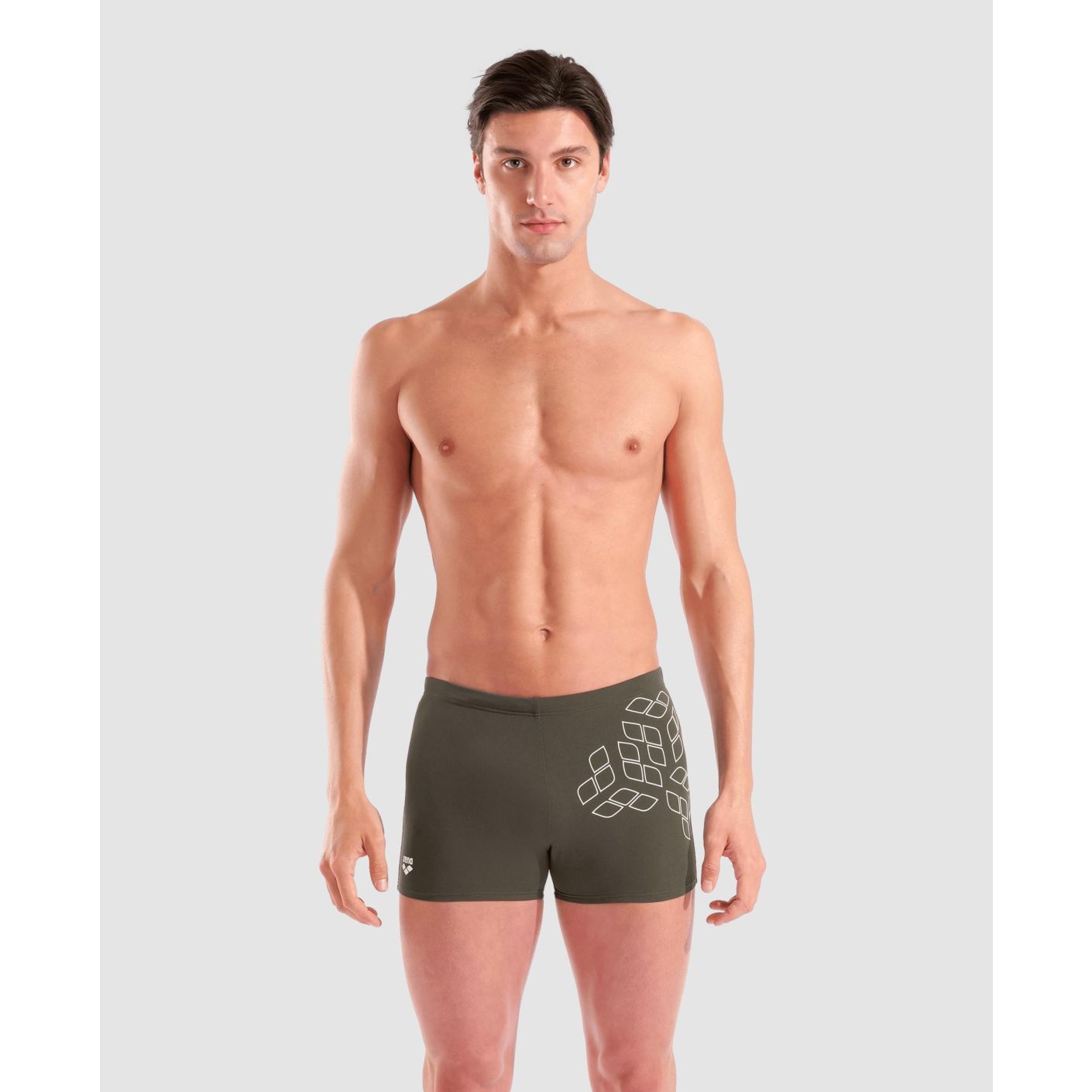 Arena Short Kikko Graphic Dark Sage/White da Uomo