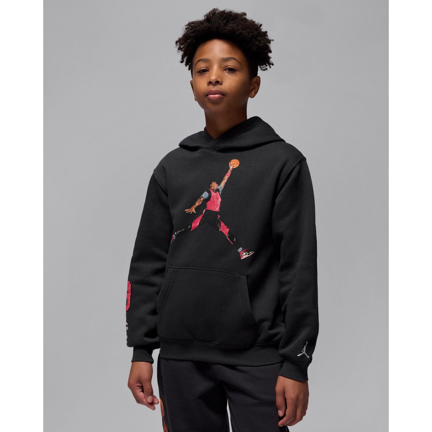 Nike Felpa Jordan Sketch Po Junior Black 