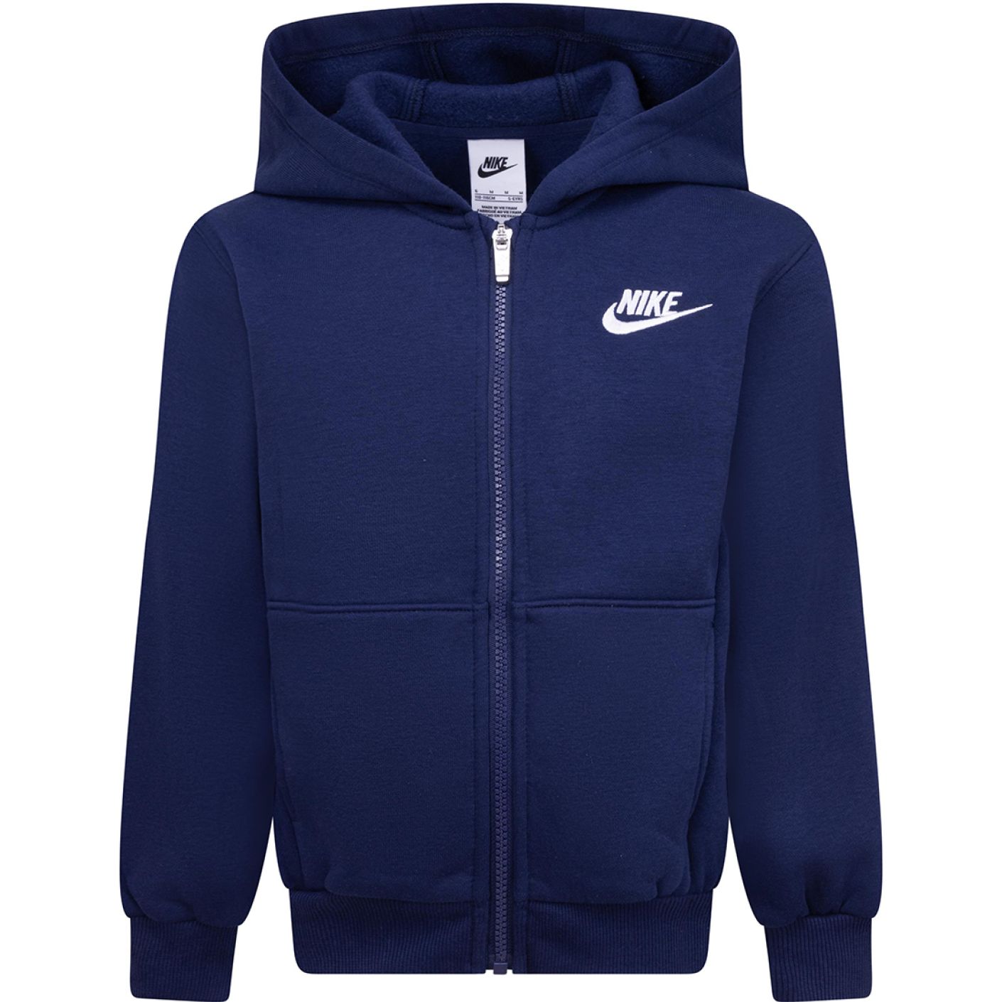 Nike Felpa con cappuccio Club Full Zip Midnight Navy da Bambino