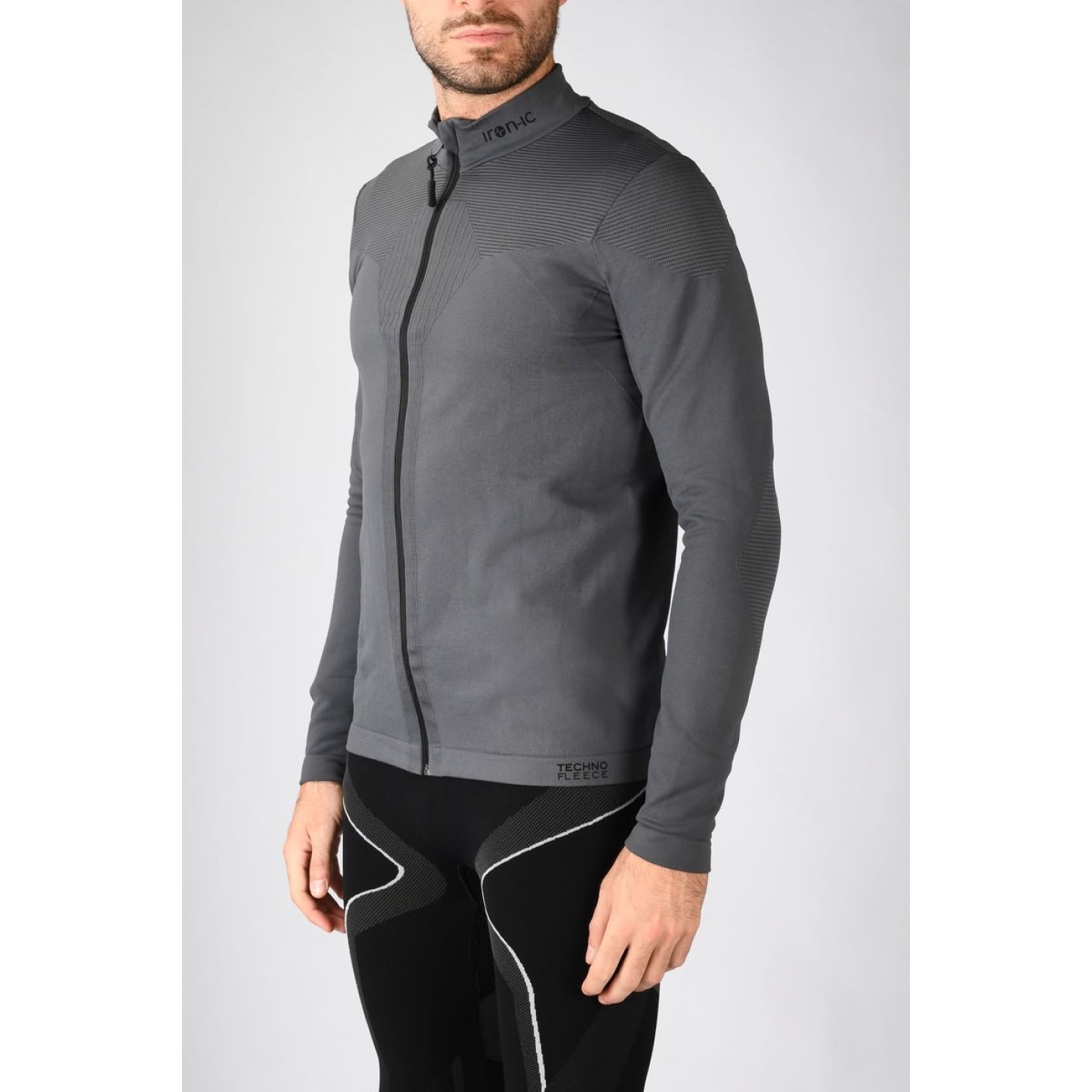 Iron-ic Maglia Felpata collo alto Full Zip 8.0 Anthracite da Uomo