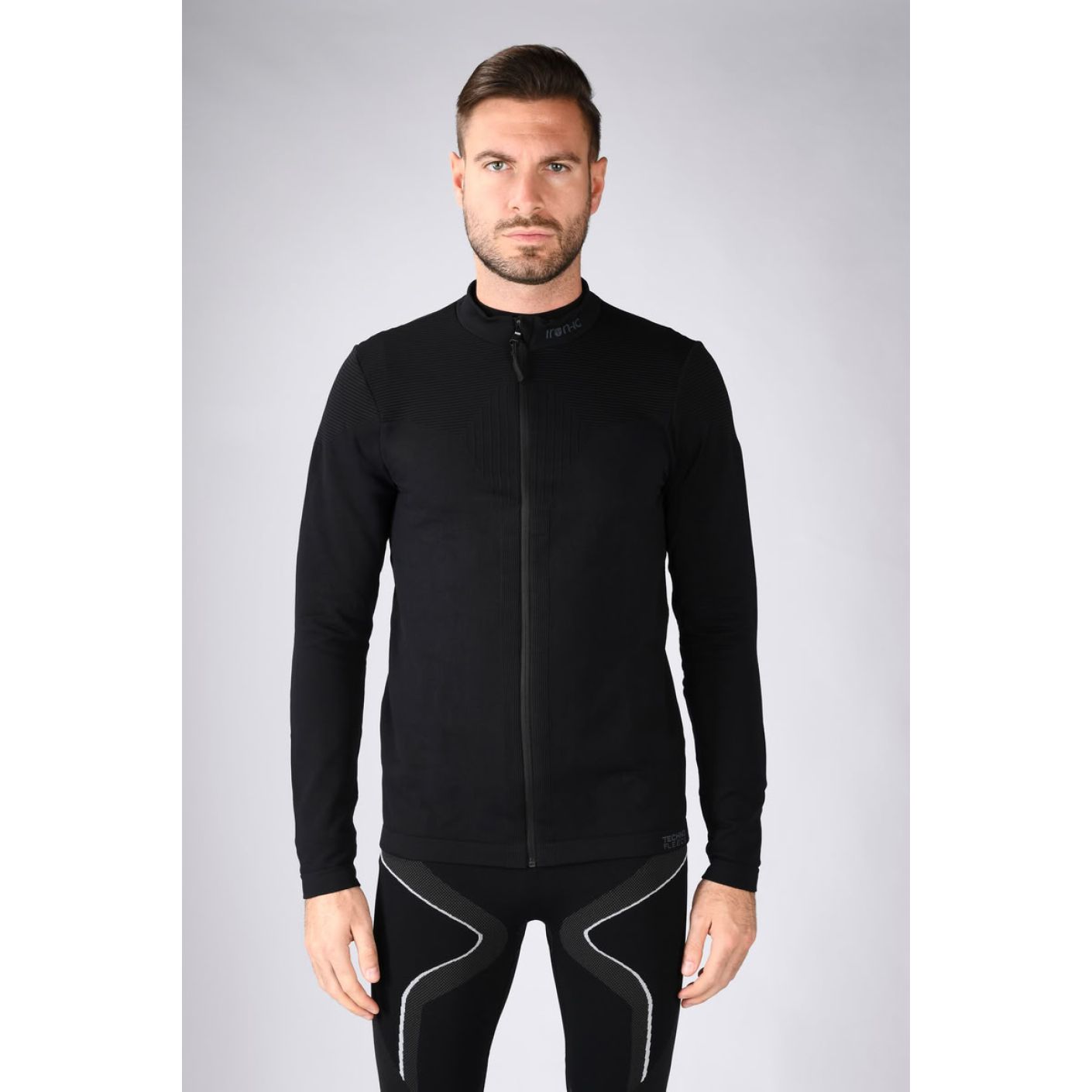 Iron-ic High Neck Full Zip Fleece 8.0 Black for Men