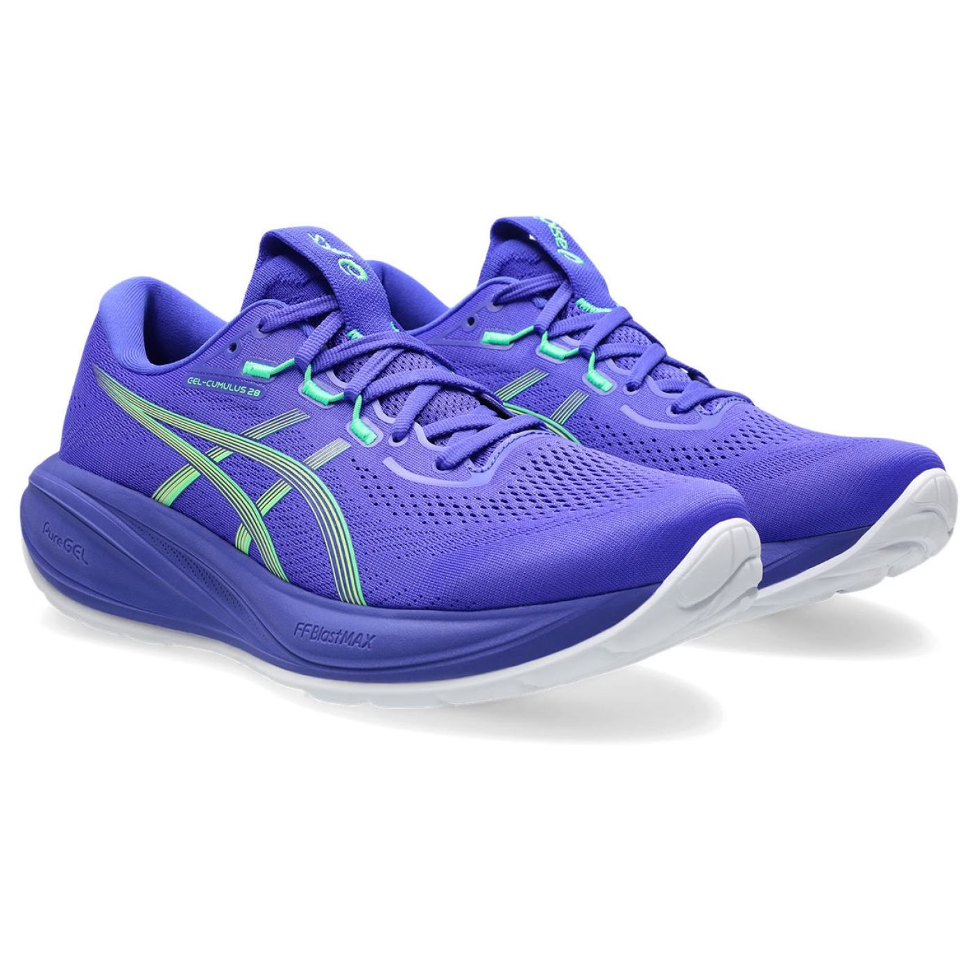 Asics Gel-Cumulus 28 Cobalt Burst/Illuminate Green da Uomo