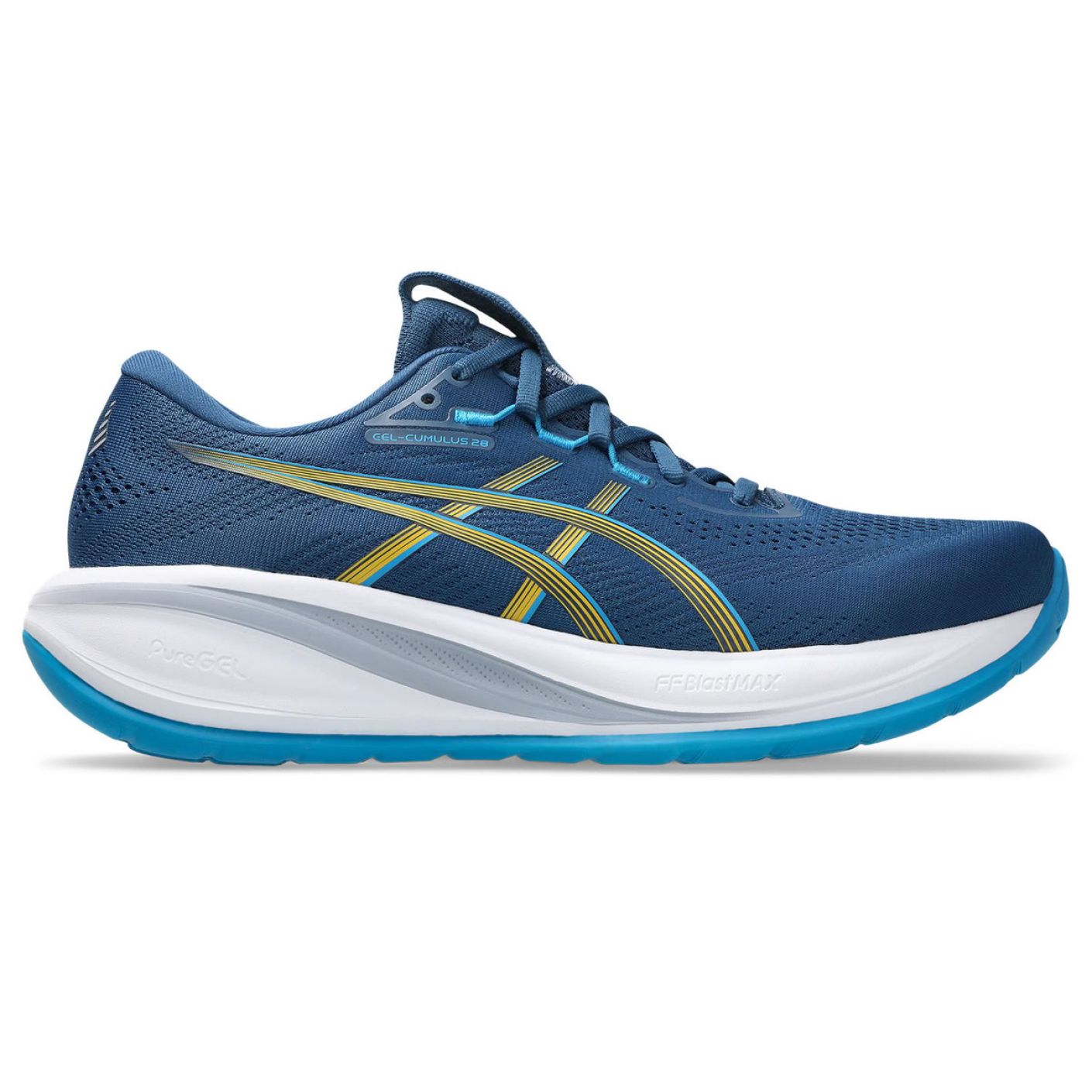 Asics Gel-Cumulus 28 Twilight Blue/Yamabuki da Uomo