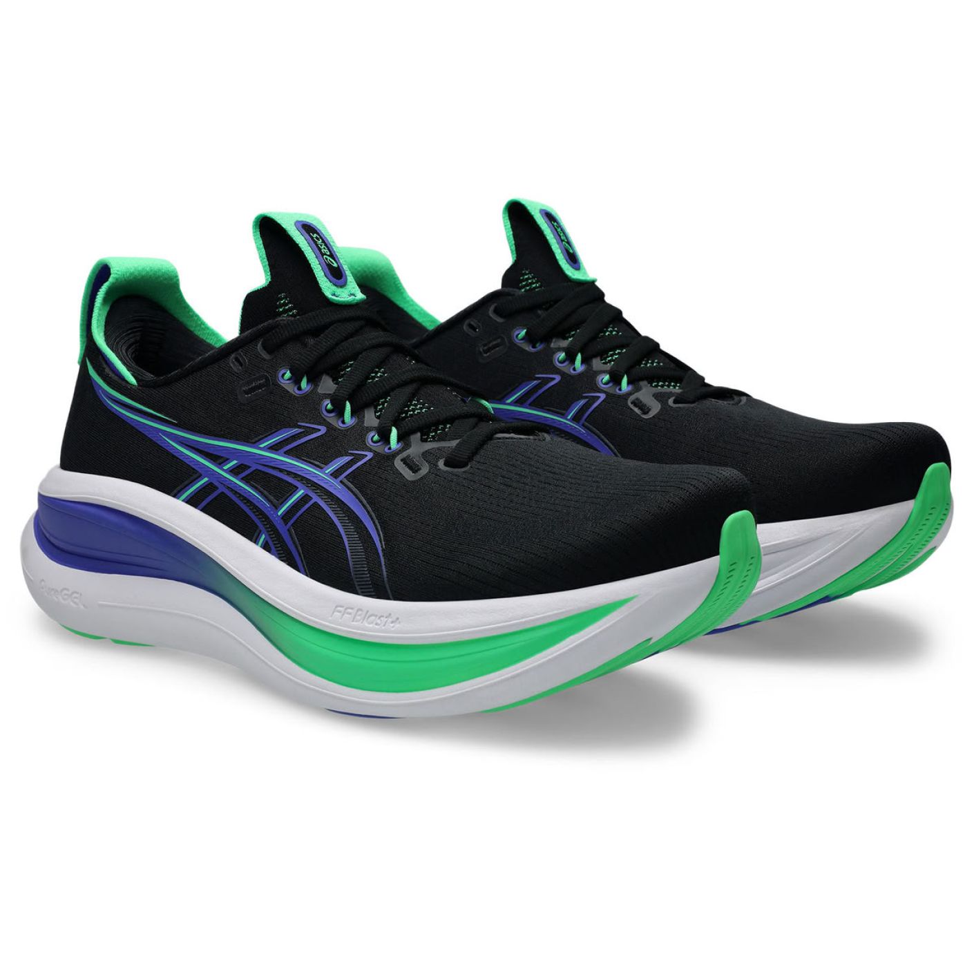 Asics Gel Nimbus 28 Black/Cobalt Burst da Uomo