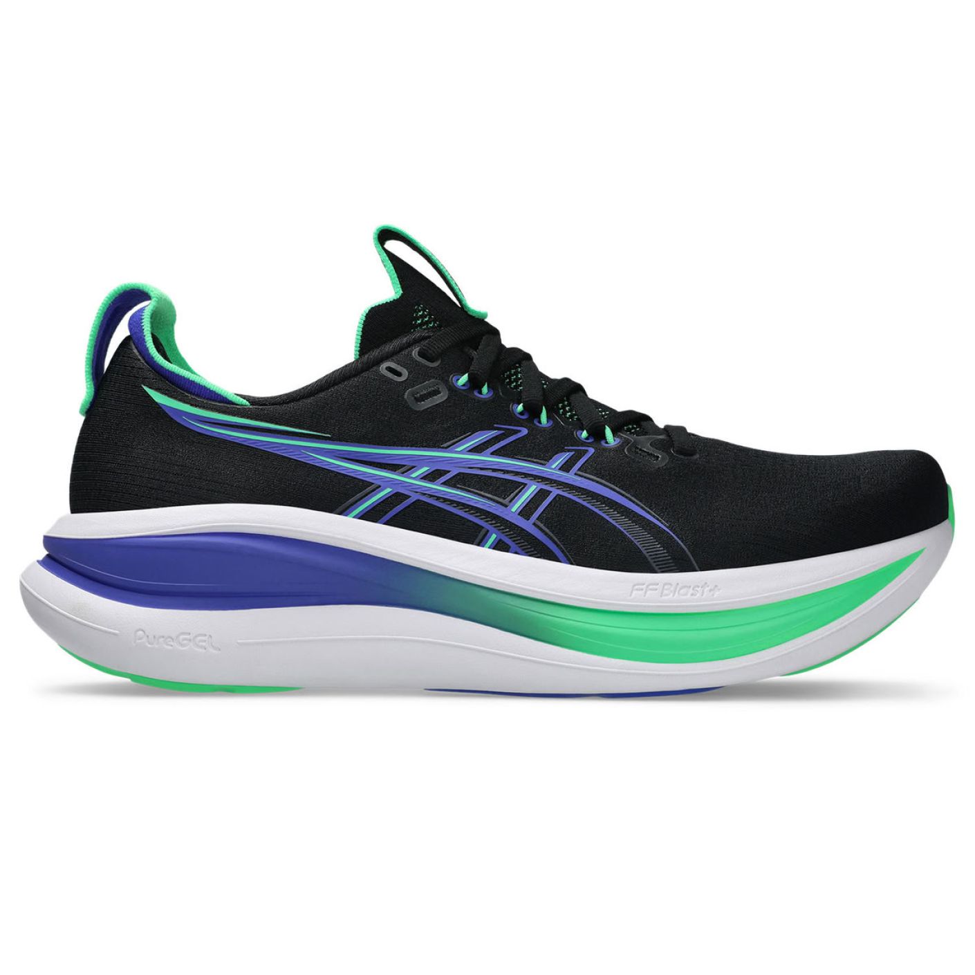 Asics Gel Nimbus 28 Black/Cobalt Burst da Uomo