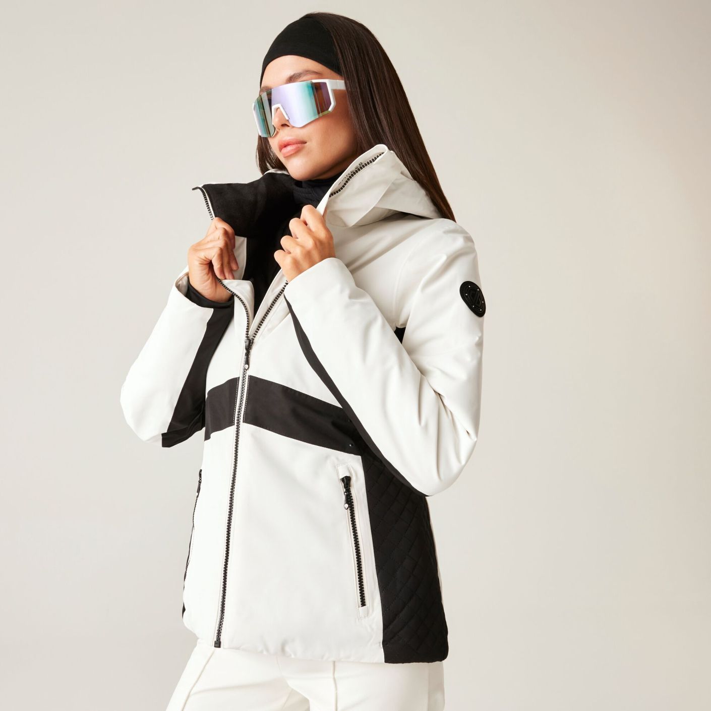Dare2b Ski Jacket Issy Egret White/Black Women's
