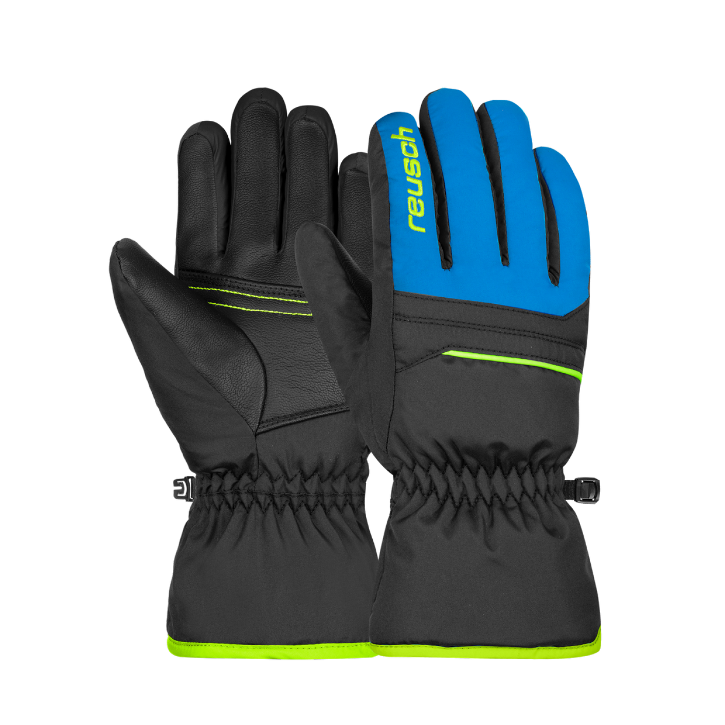 Reusch Guanti Alan Junior Black/Bril Blue/Safety Yellow 