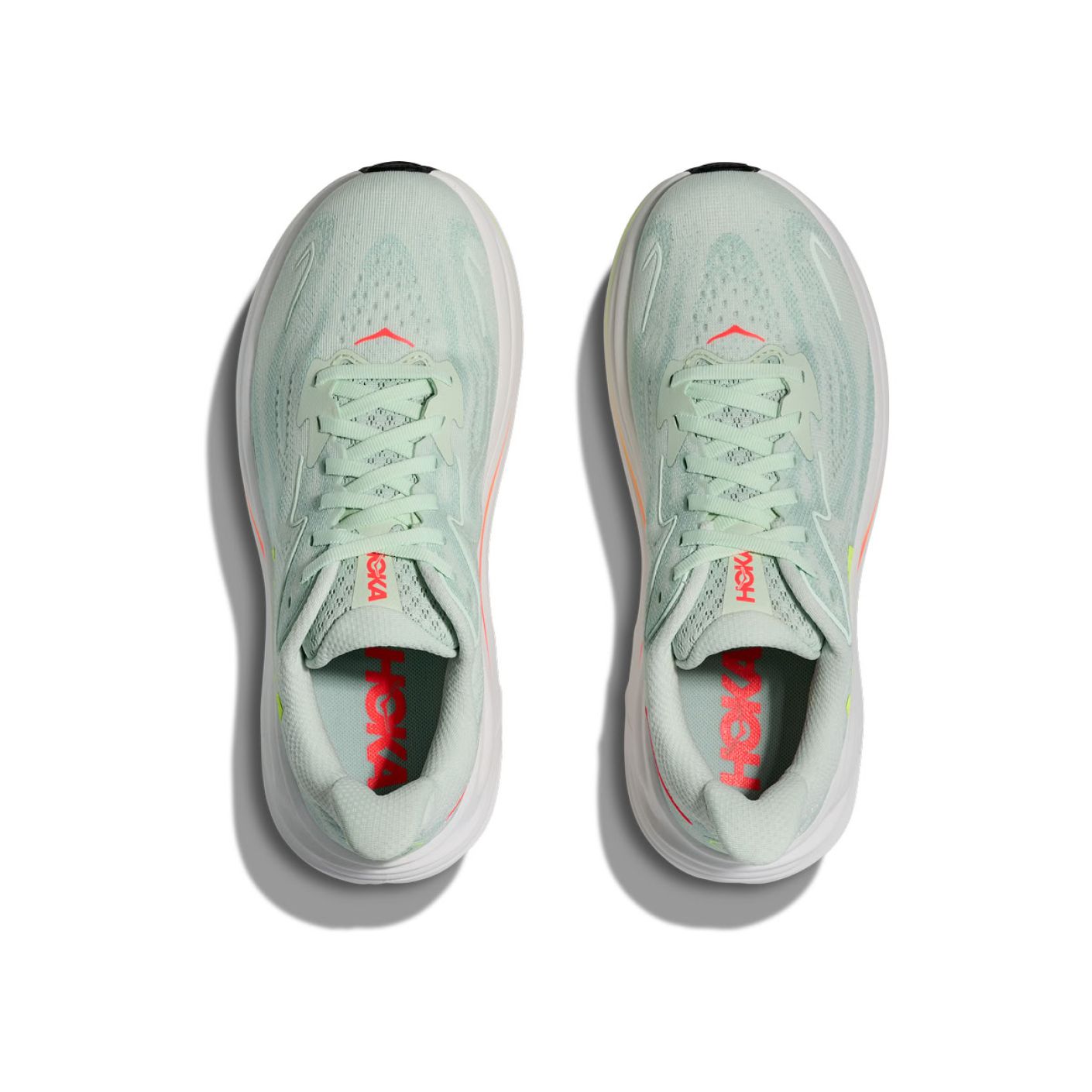 Hoka Clifton 10 Sea Glass/Neon Flame Women's