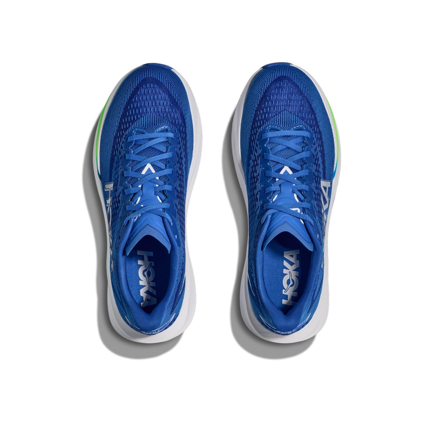 Hoka Mach 7 Cobalt Blue/Neon Green da Uomo