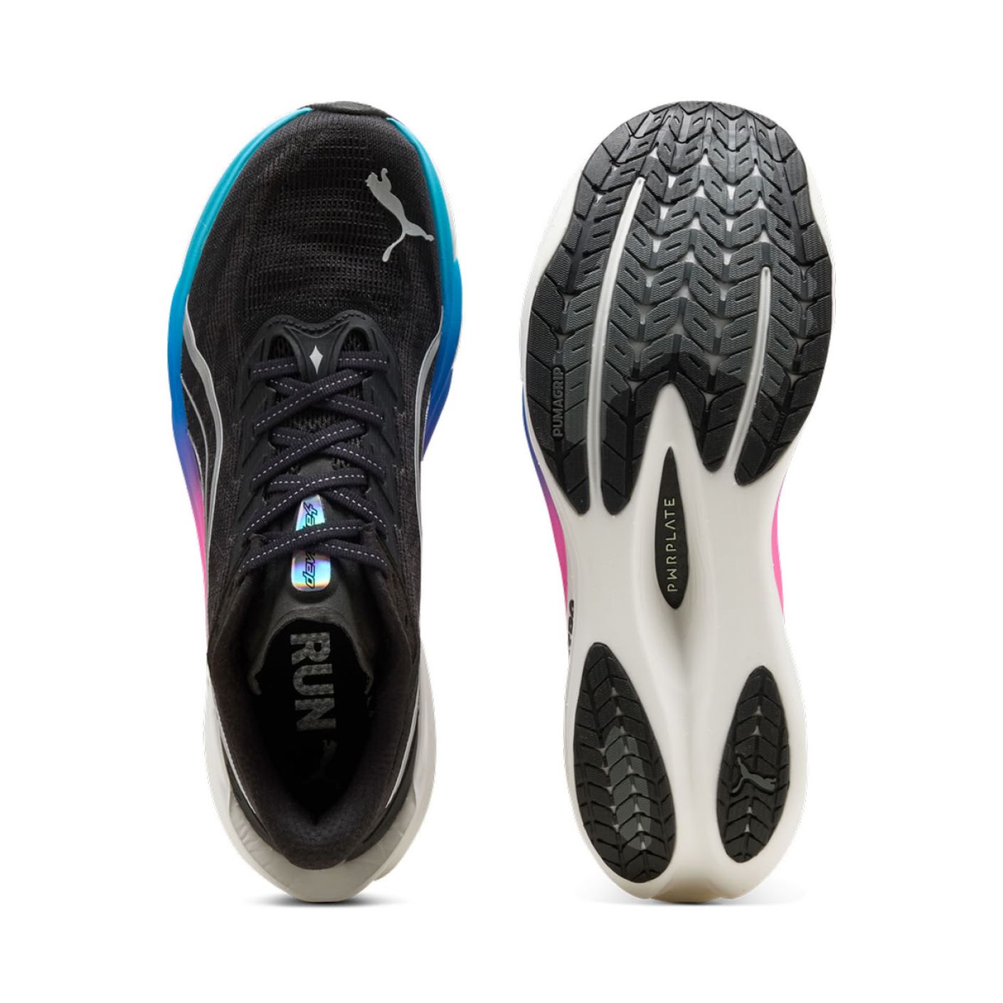 Puma Deviate Nitro 4 Black/Flat Dark Gray/Silver Men's