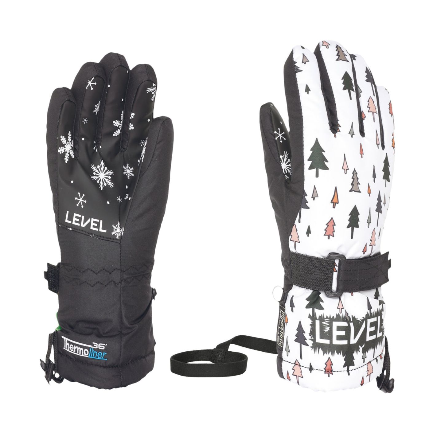 Level Junior Ski Gloves PK White