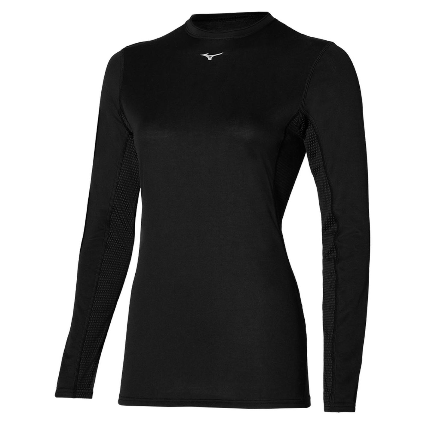 Mizuno Women's Mid-Light Thermal Crew Neck Black Top