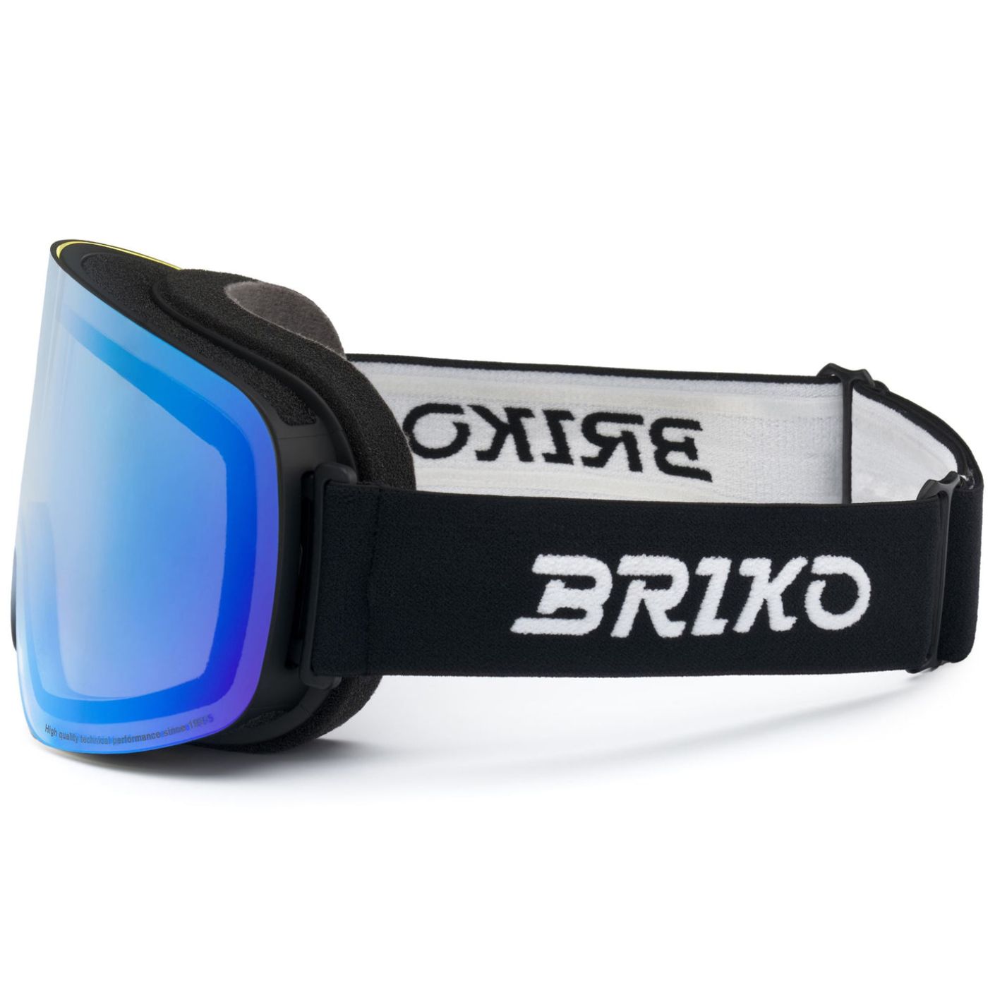 Briko Maschera Aurora Black, lente Yellow Base with Blue Cat.3