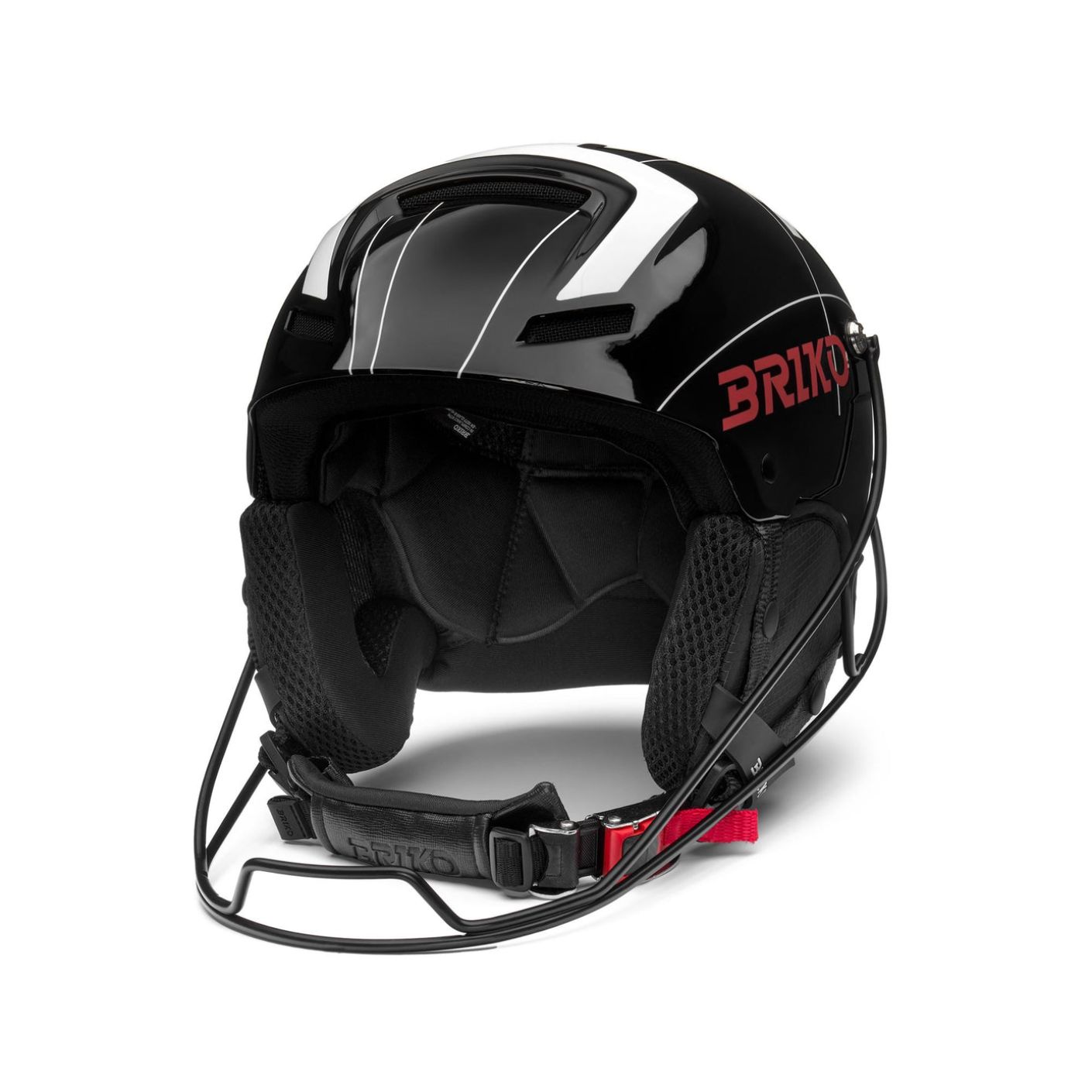 Briko Casco Slalom 2.0 USA Shiny Black/Cardinal Red