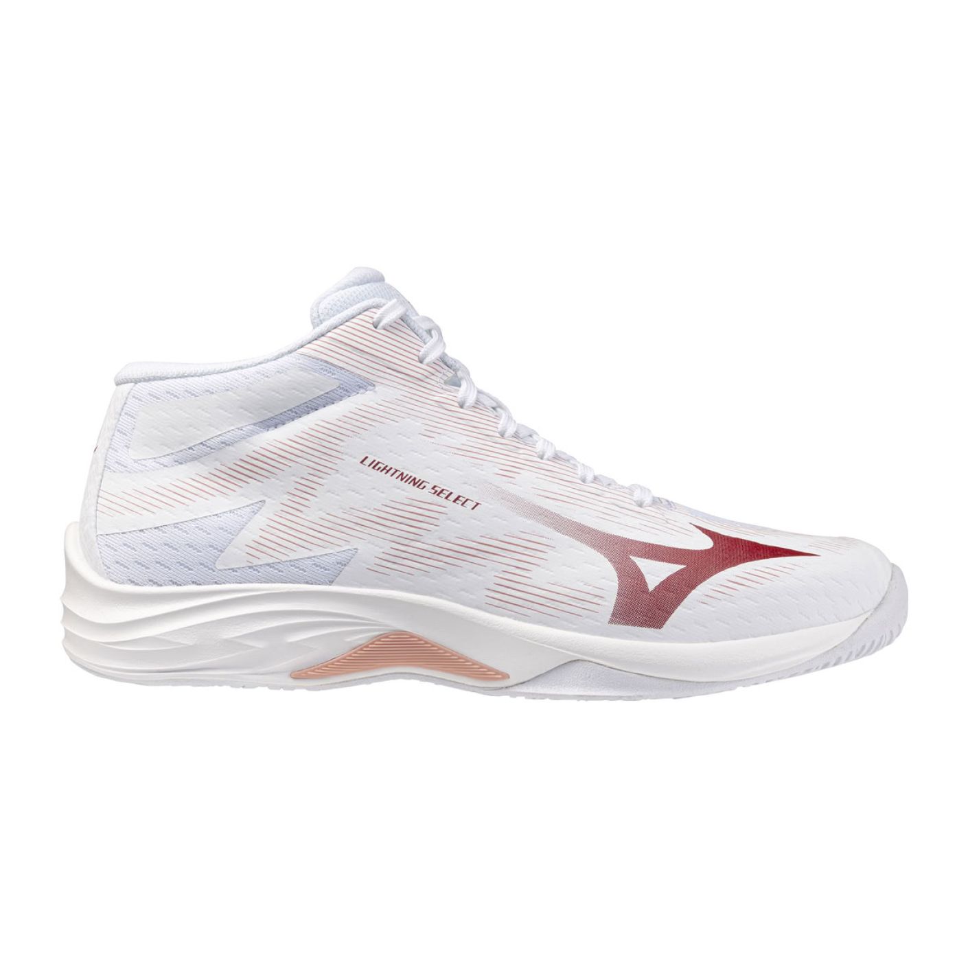 Mizuno Lightning Select Mid Weiß/Rose Elegance/Lava Falls für Damen
