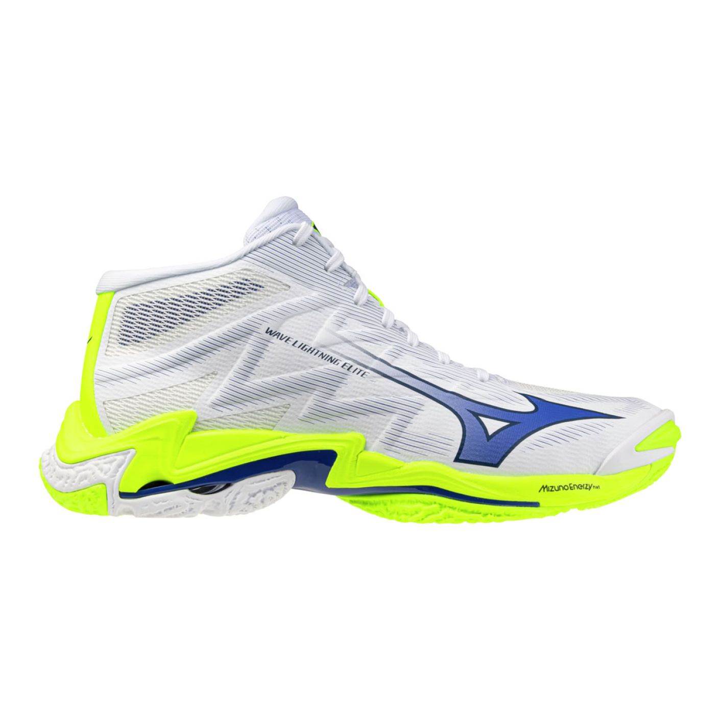 Mizuno Wave Lightning Elite Mid White/Lightning Yellow/Dazzling Blue