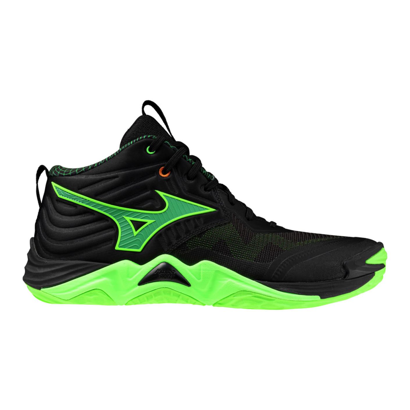 Mizuno Wave Momentum Elite Mid Black/Glowing Apple/Mandarin