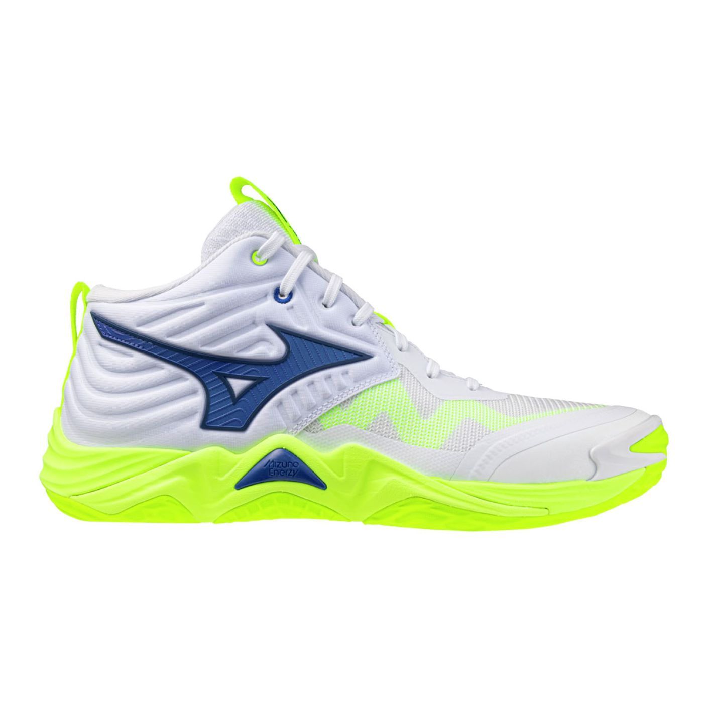 Mizuno Wave Momentum Elite Mid White/Lightning Yellow/Dazzlin