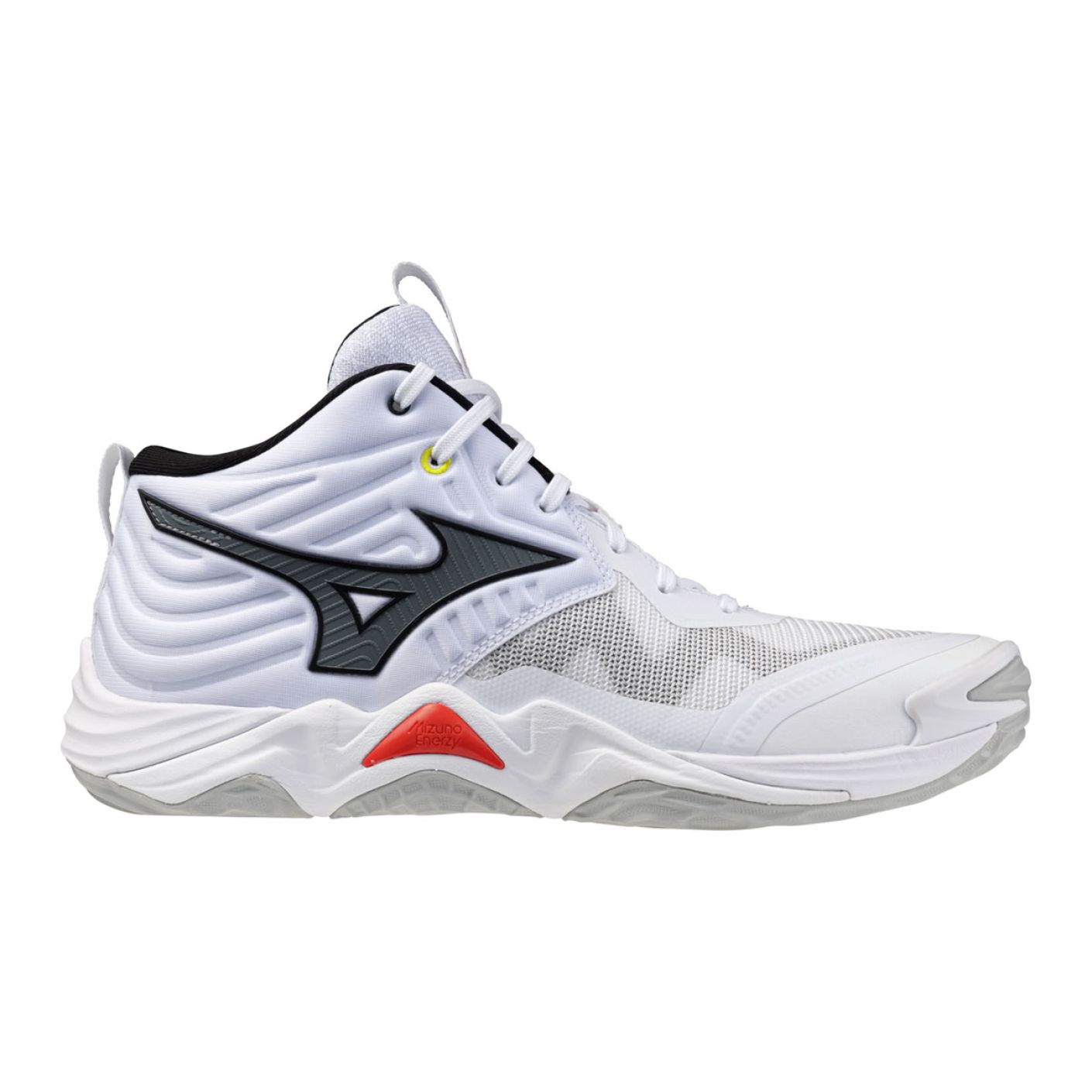 Mizuno Wave Momentum Elite Mid White/Black/Fiery Red