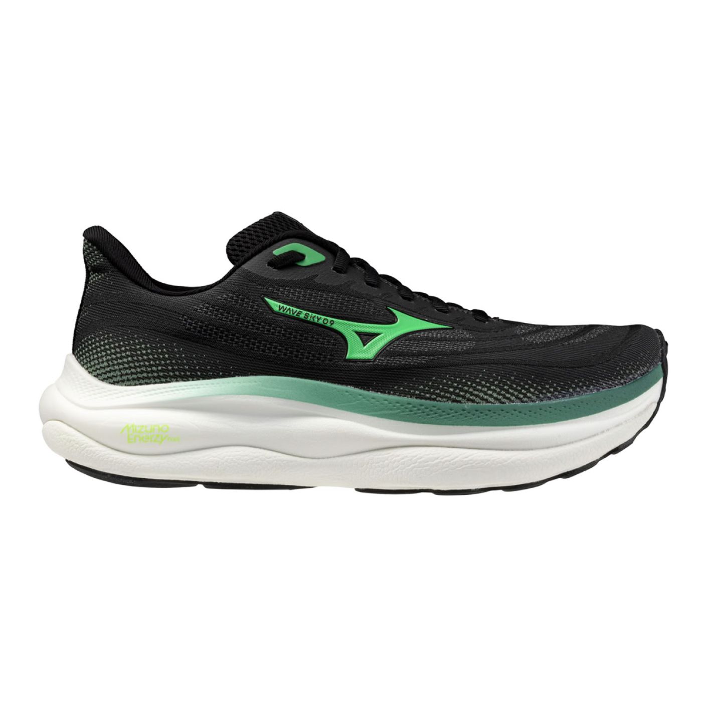 Mizuno Wave Sky 9 Black/Goblin Green/Alpine Gree