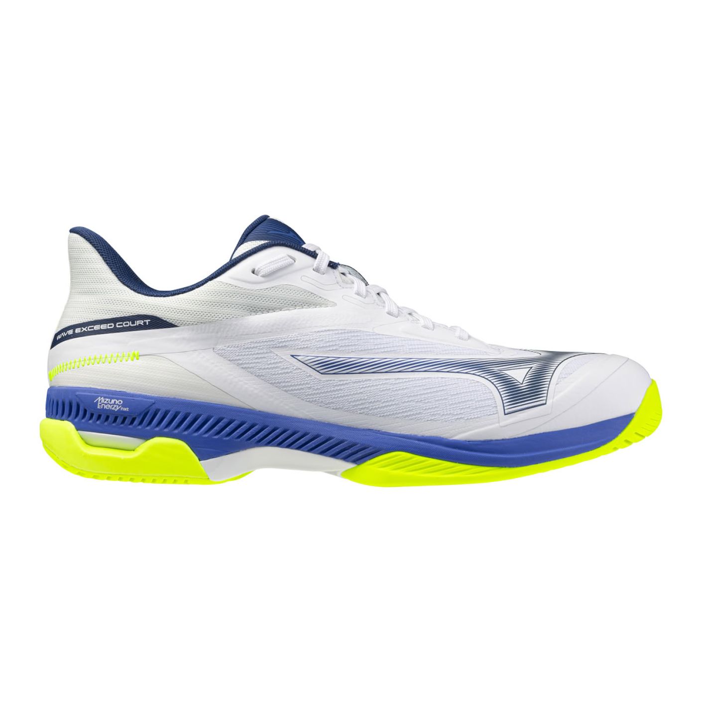 Mizuno Wave Exceed Court AC White/Dazzzling Blue/Lightning da Uomo