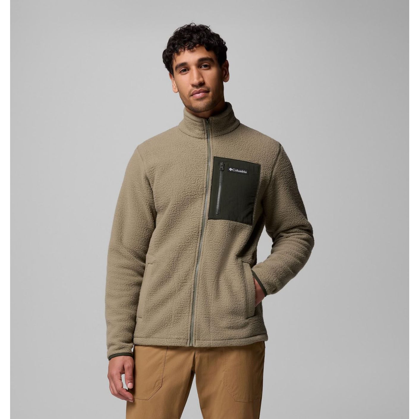 Columbia Boucle Fleece Jacket Jasper Ridge Stone Green/Greenscape for Men