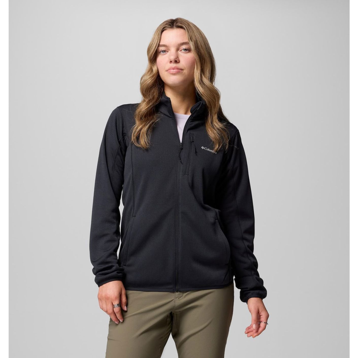 Columbia Essential Hike Grid Fleece Jacket Black for Women