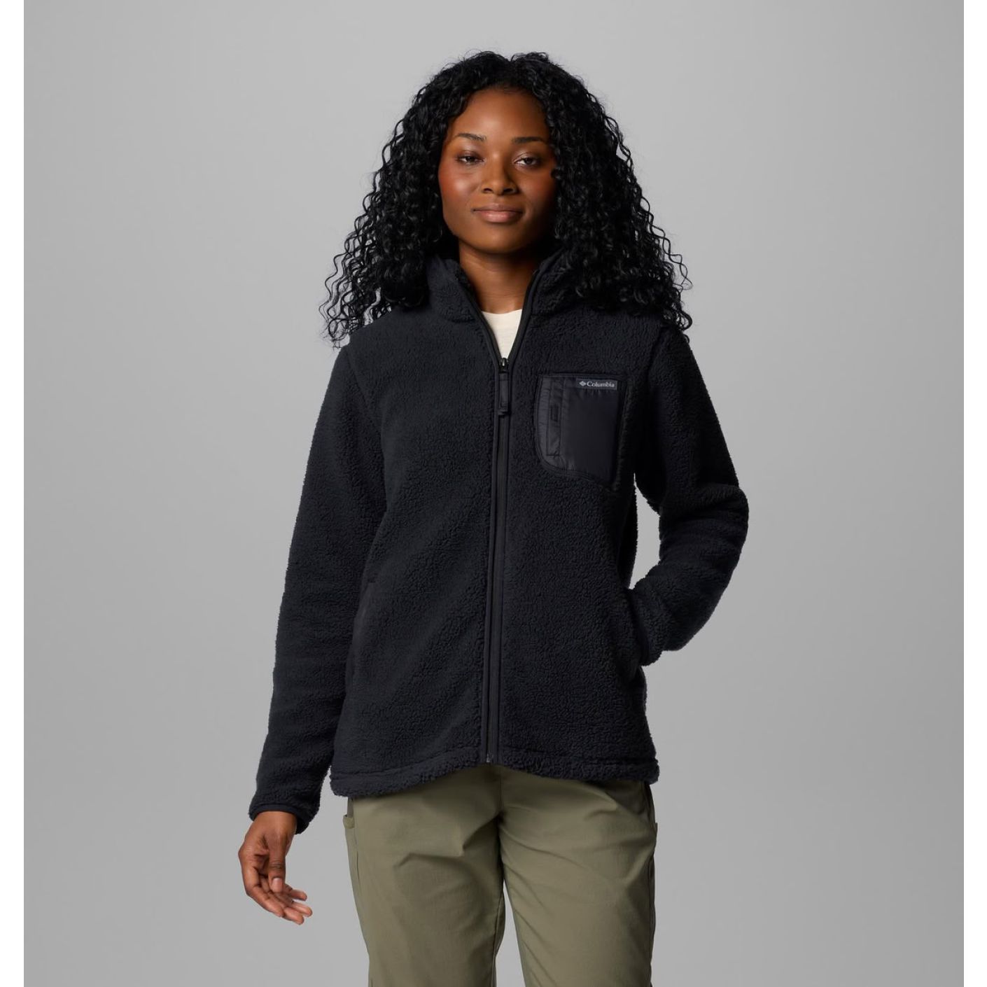 Columbia Giacca in Sherpa West Bend II Full Zip Black da Donna
