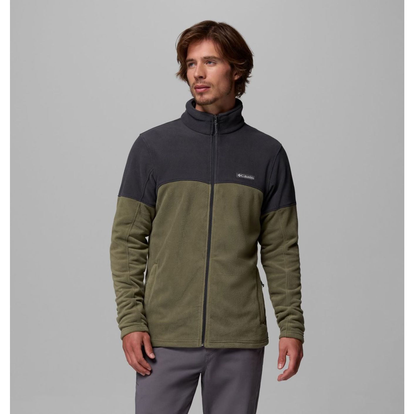 Columbia Pile Basin Trail III Full Zip Stone Green/Shark Men's