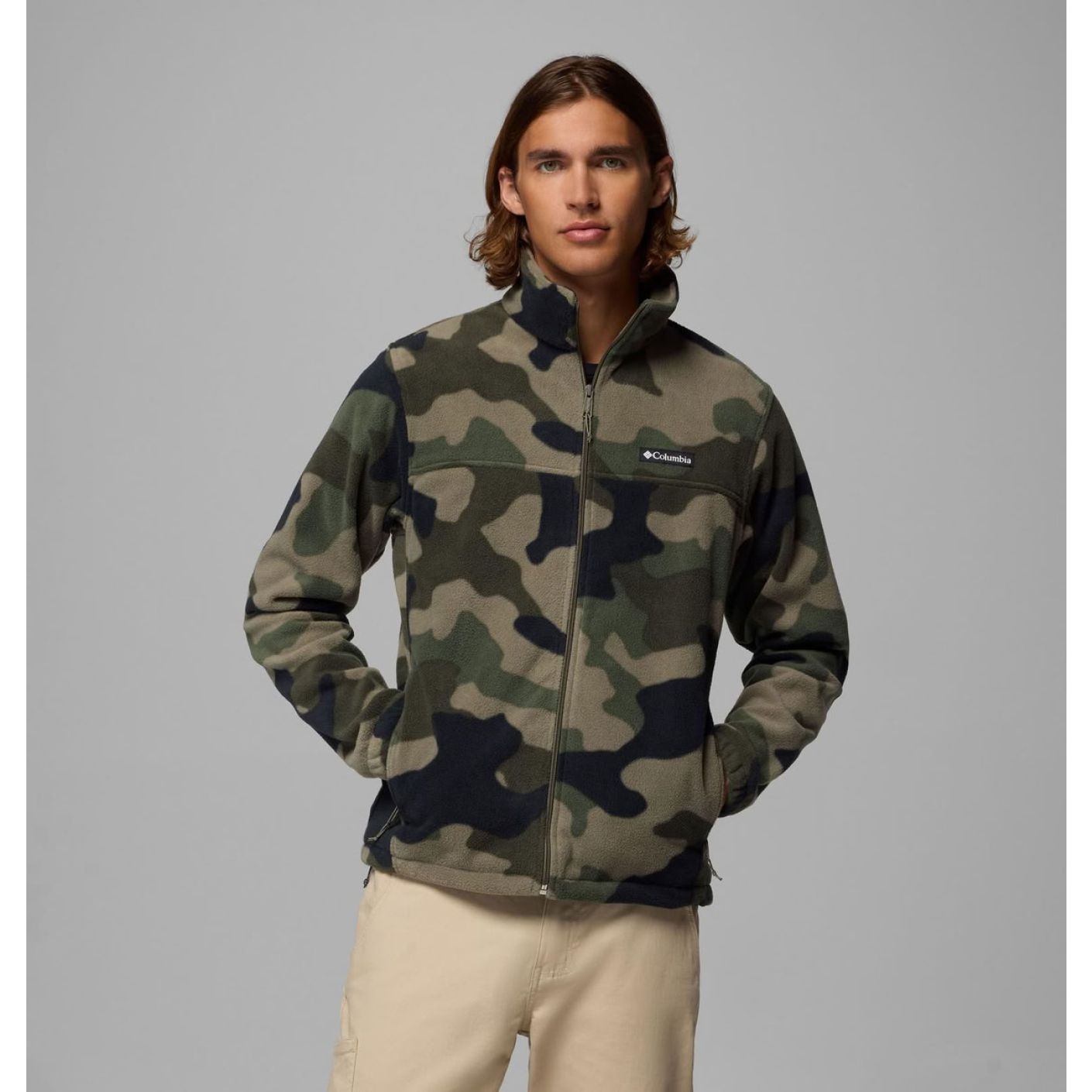 Columbia Pile Fantasy Steens Mountain Stone Green Mod Camo for Men