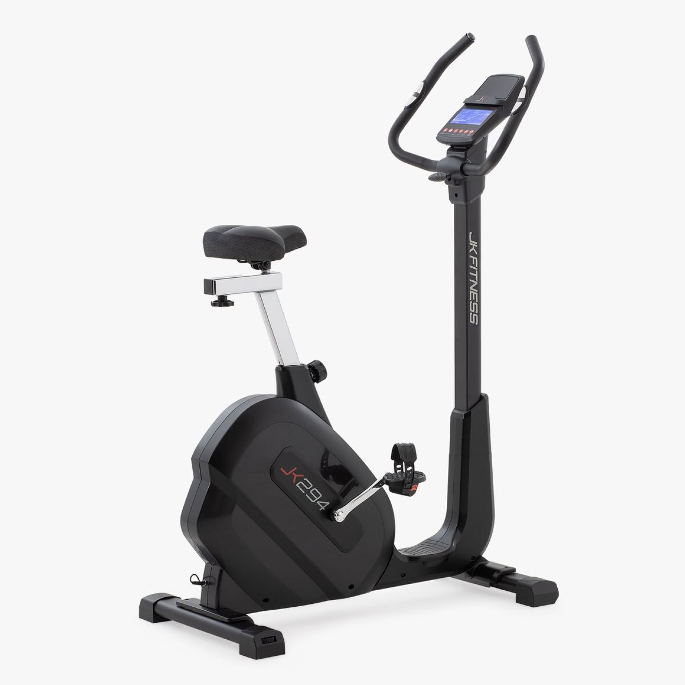 Jk Fitness Cyclette Elettromagnetica ad ingresso facilitato + fascia JK + predisposizione apps Zwift