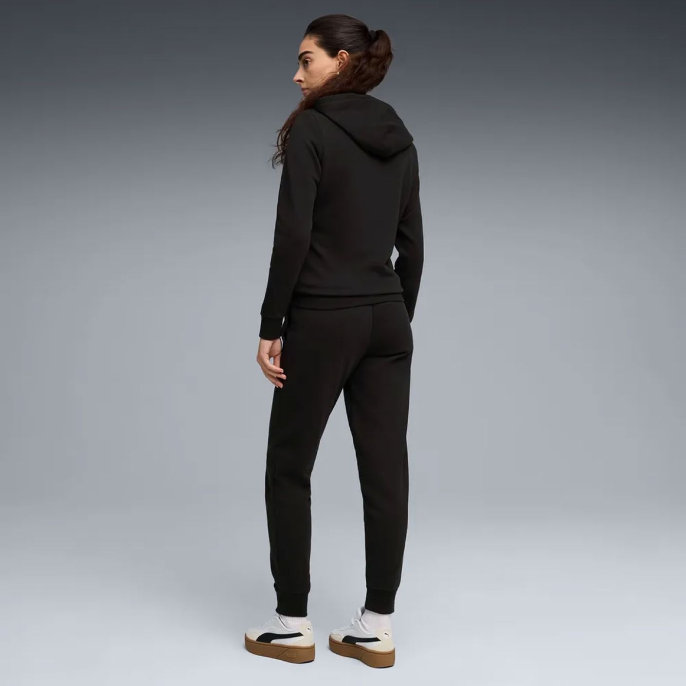 Puma Women's Black Hoodie Tracksuit