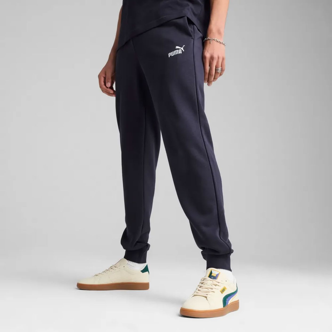 Puma Pantaloni Ess N.1 Logo New Navy da Uomo