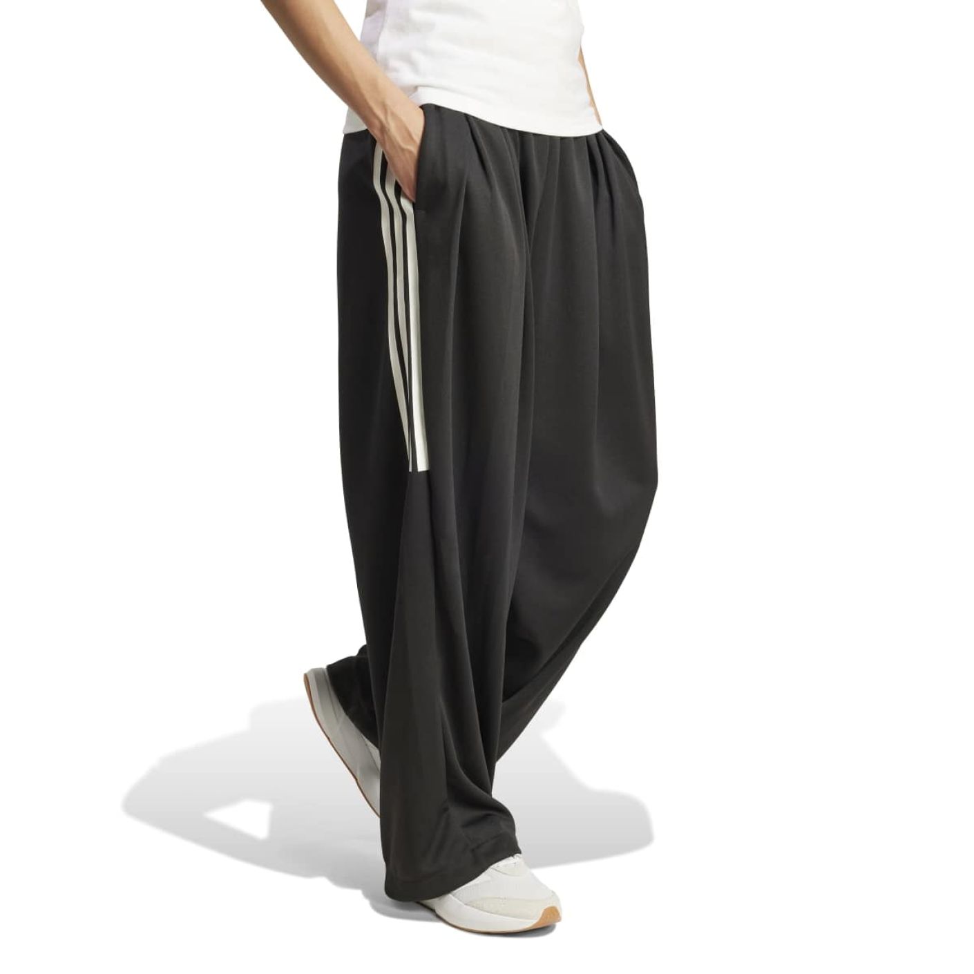 Adidas Pleated Tiro 3-Stripes Black Women's Pants
