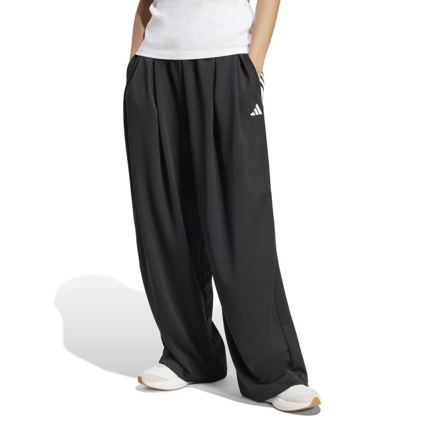 Adidas Pantaloni a pieghe Tiro 3-Stripes black da Donna