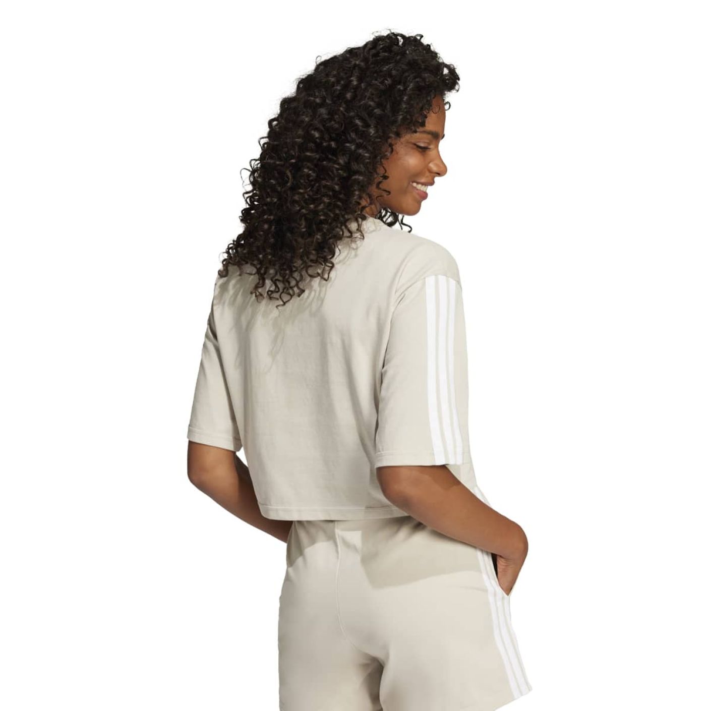 AdidasT-shirt Essentials 3-Stripes Cotton Loose wonalu/white da Donna