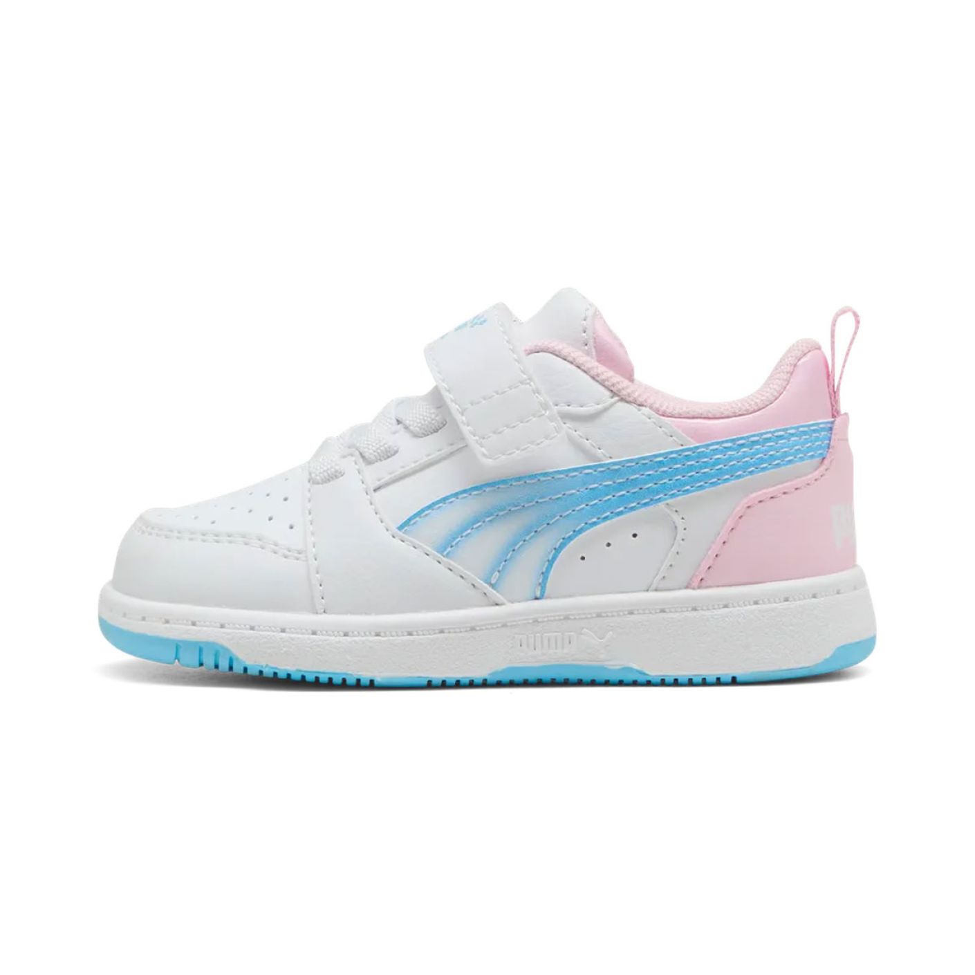 Puma Rebound V6 Lo Jelly Heaven AC+Infant White/Vibrant Blue/Pink Shimmer
