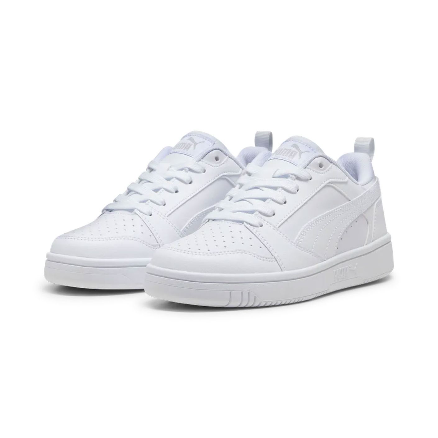 Puma Rebound V6 Low Junior White/Cool Light Gray